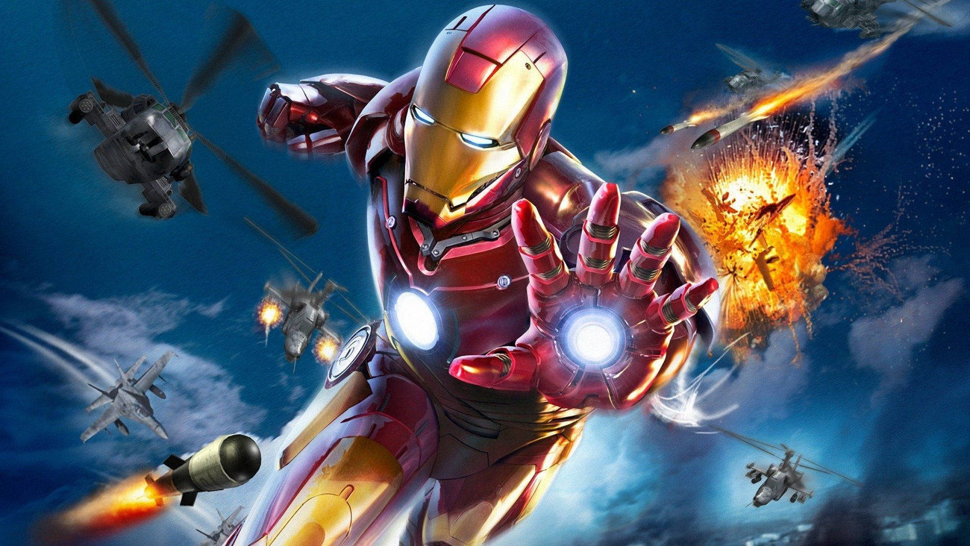 Iron Man Angani Picha ya Ukuta