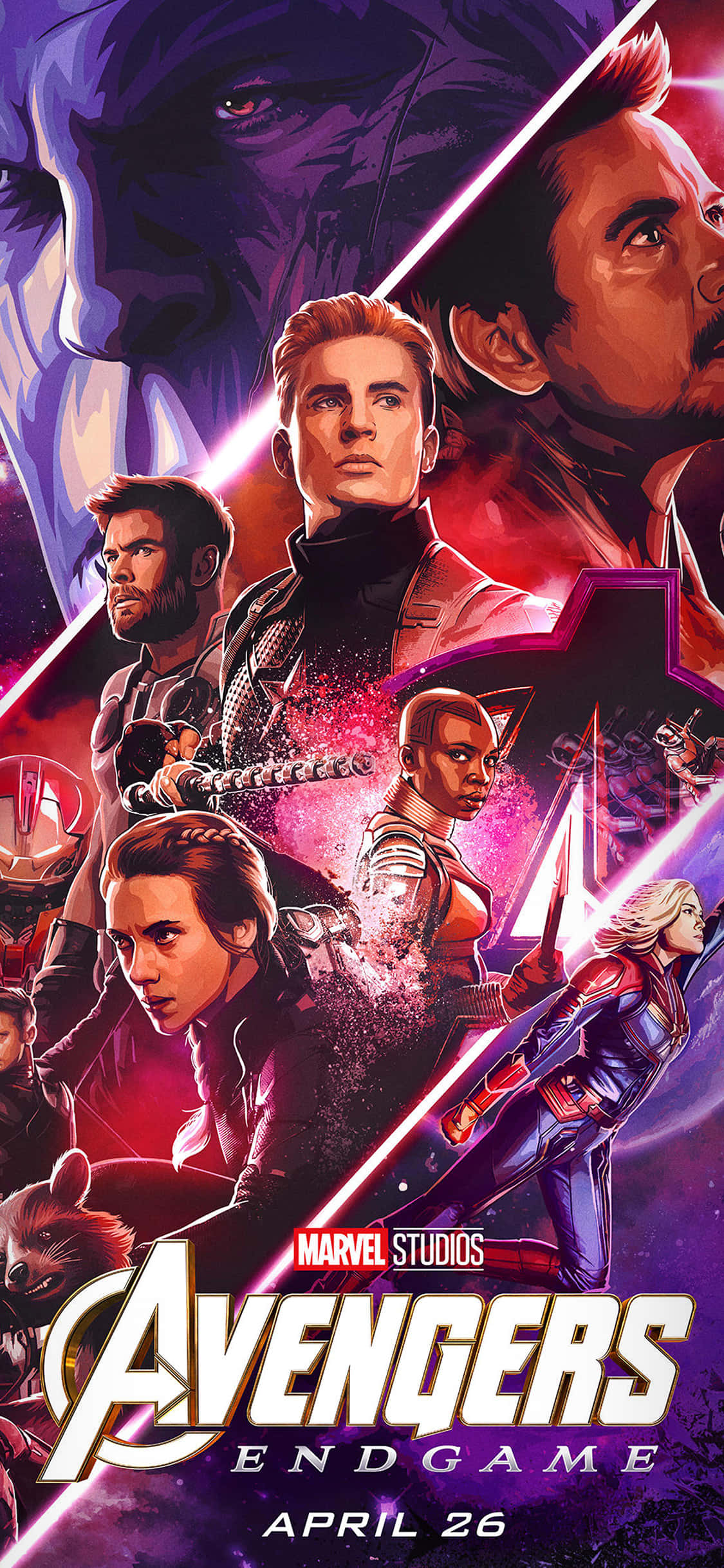 Iron Man, Captain America na Thor Wanajoin Vikosi katika Avengers Endgame Picha ya Ukuta