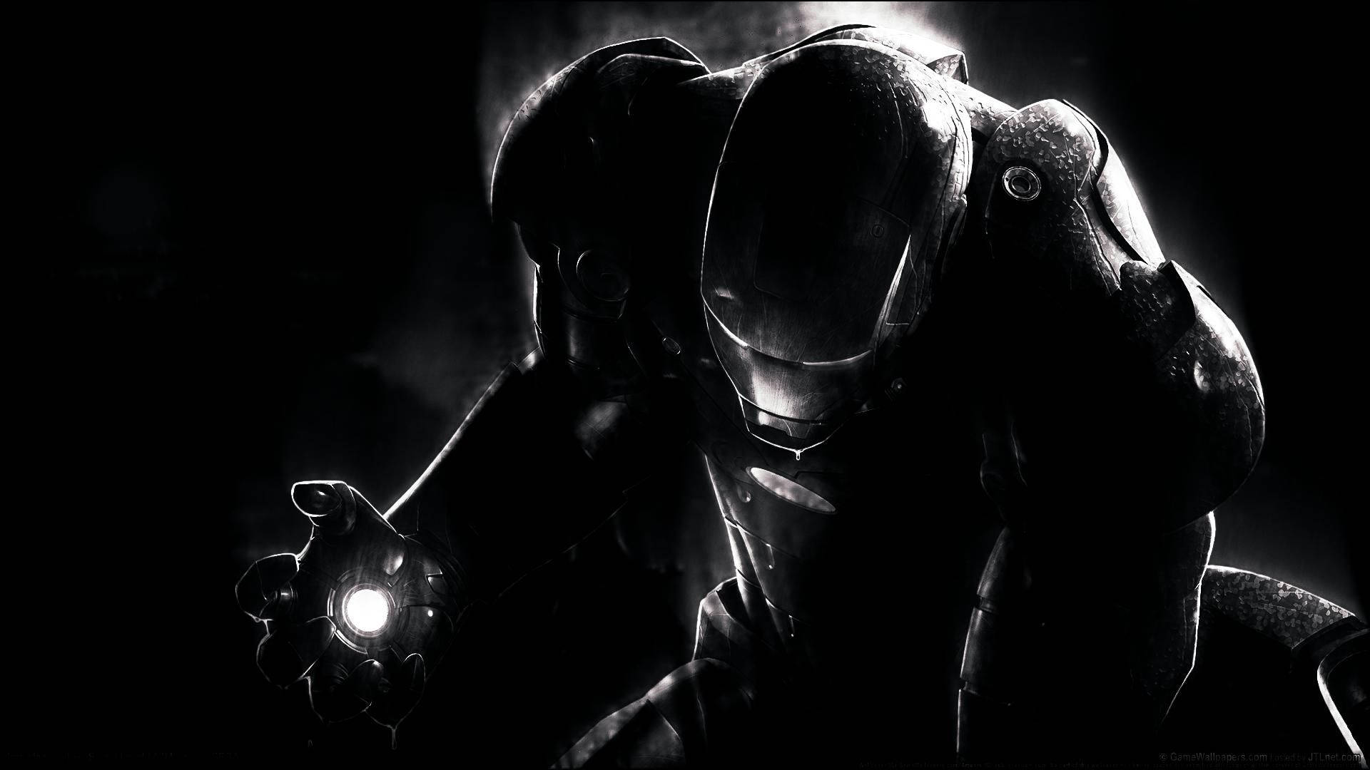 Iron Man Monochrome Picha ya Ukuta