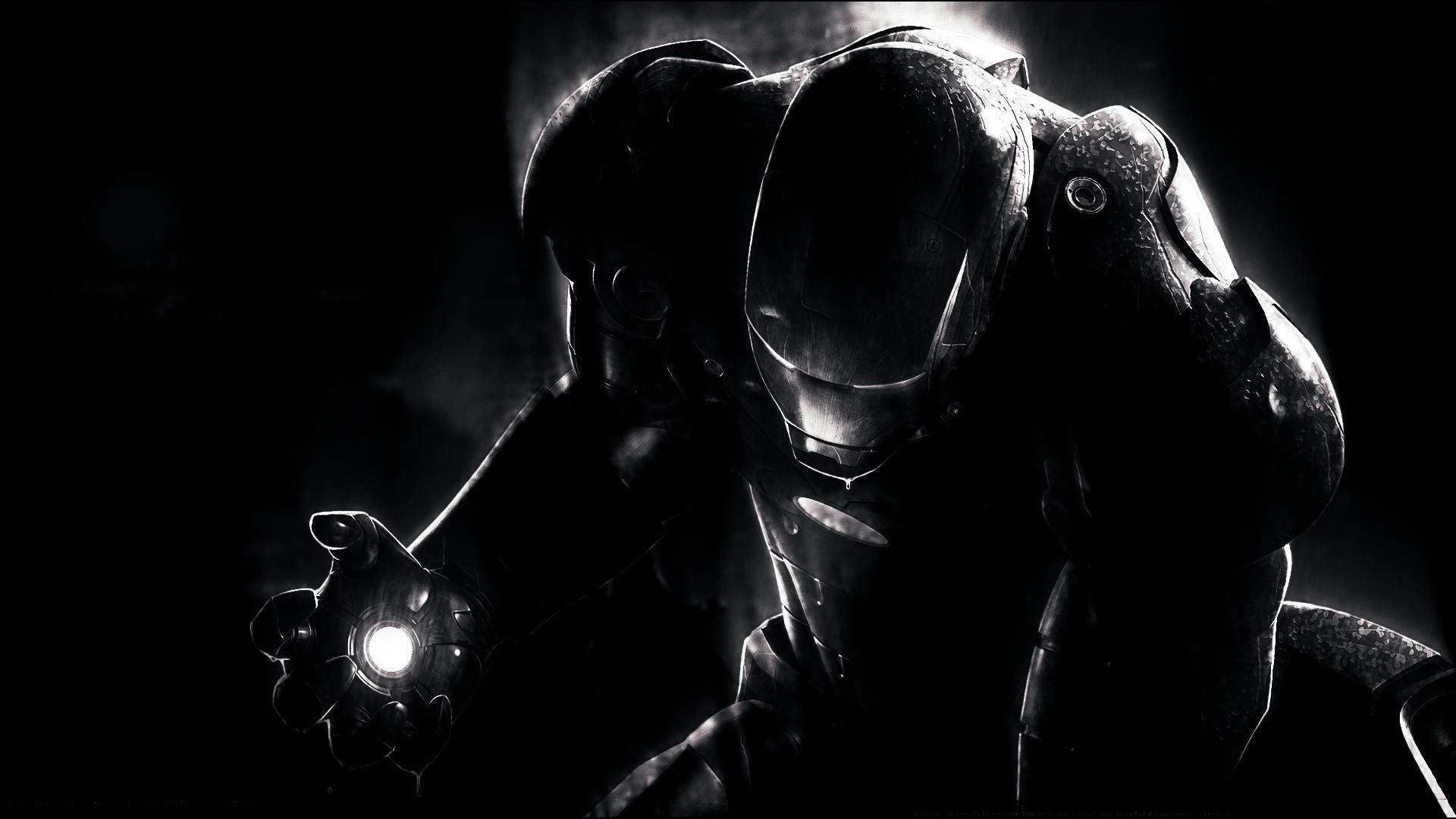 Iron Man Mweusi Baridi Picha ya Ukuta