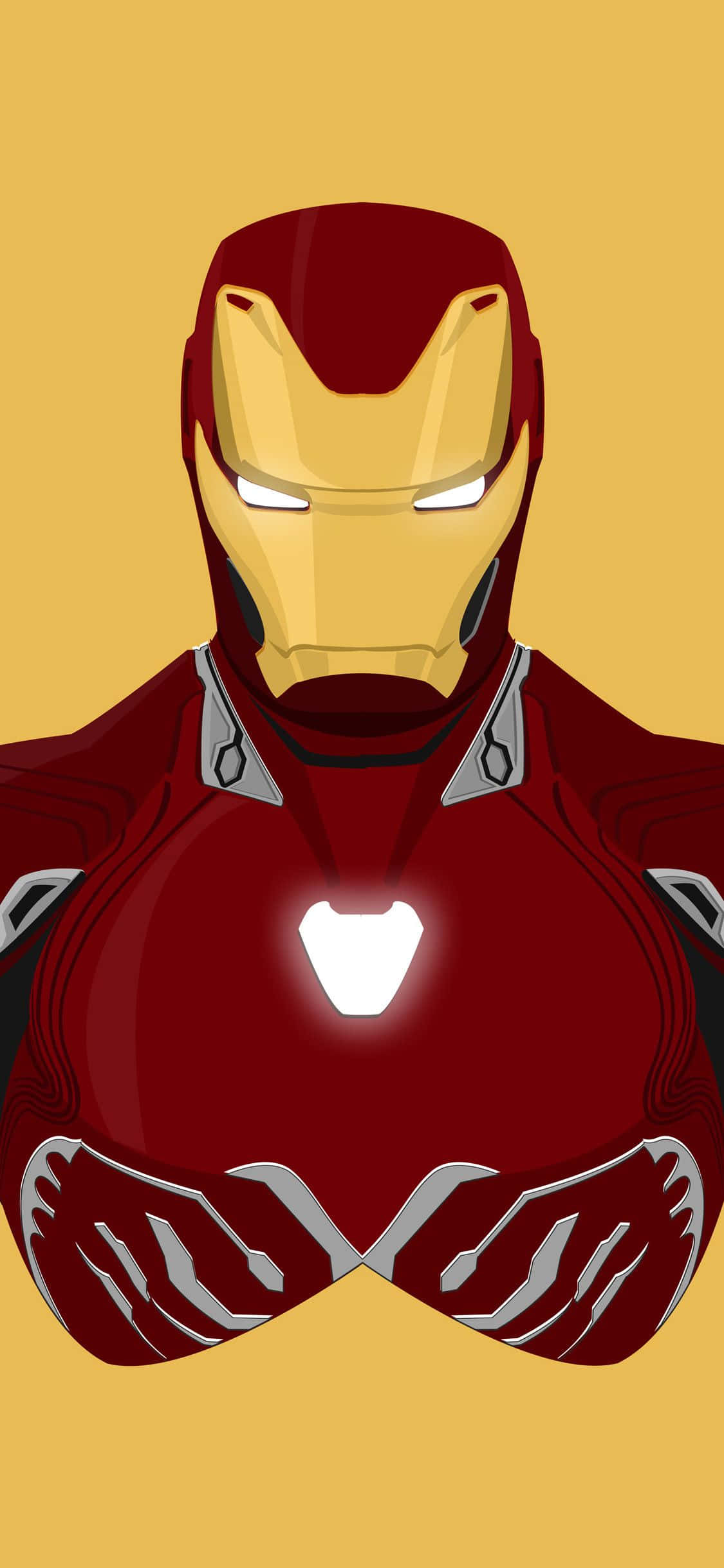 Iron Man Yellow iPhone X Picha ya Ukuta