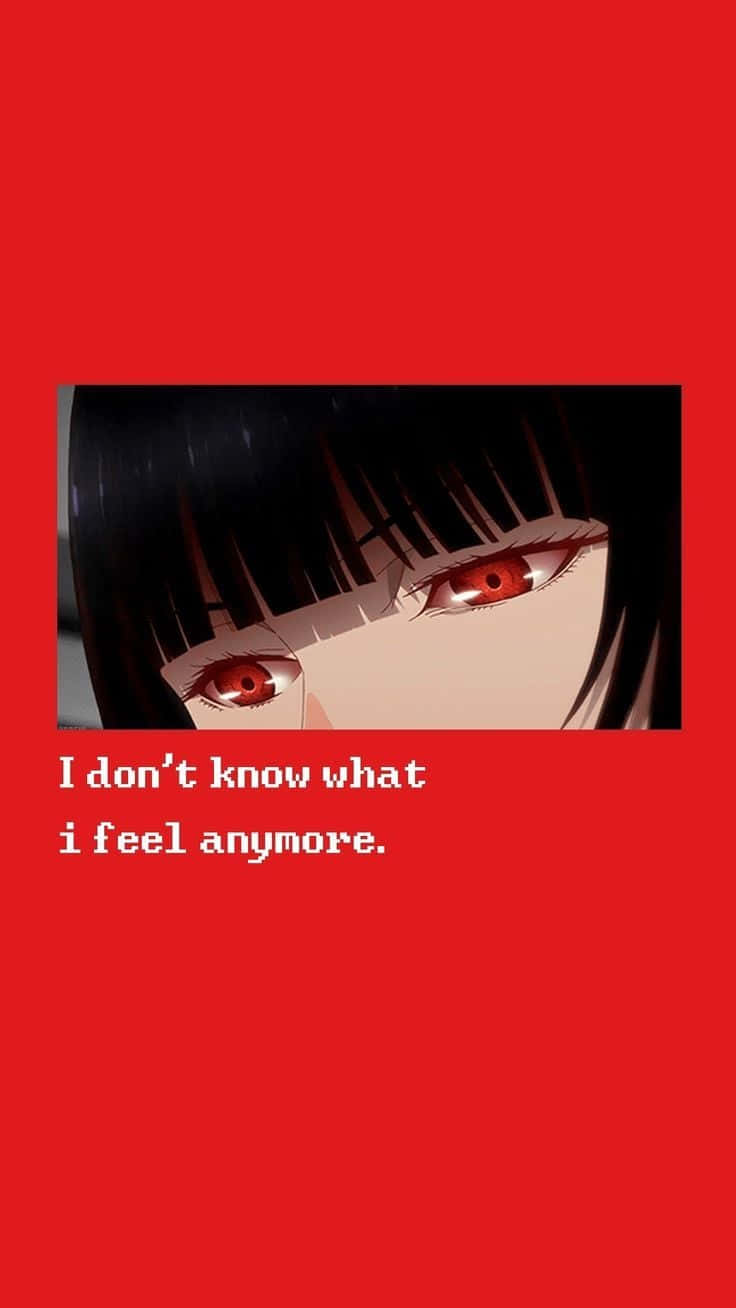 Ishara Nyekundu ya Kakegurui Aesthetic Anime Picha ya Ukuta