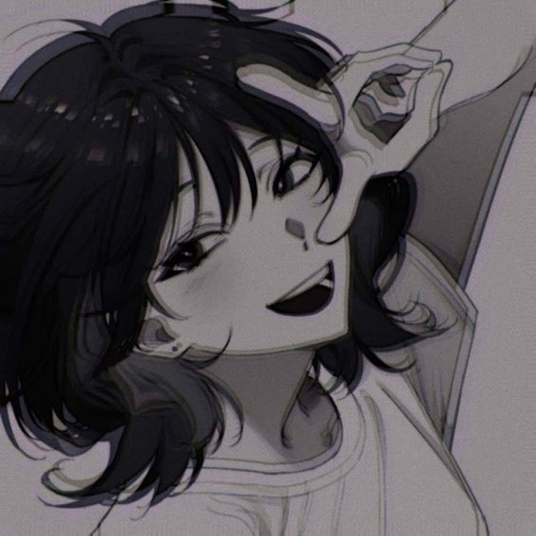 Ishara ya Amani ya Wasichana wa Anime Picha ya Ukuta