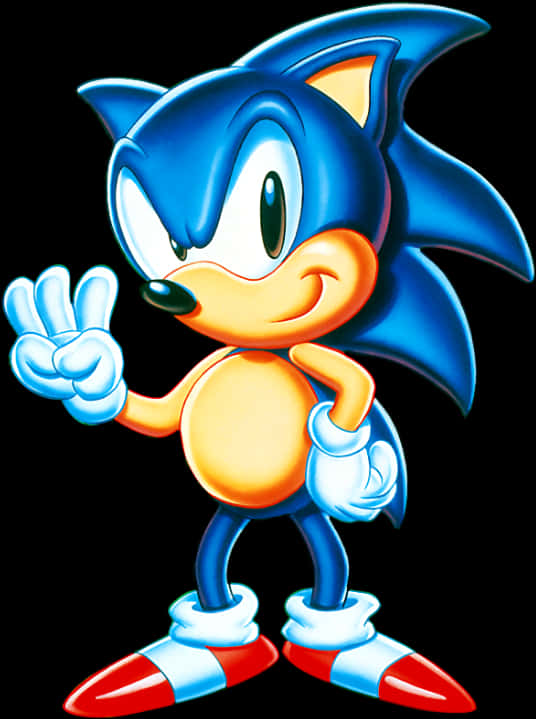 Ishara ya Amani ya Sonic Klasiki Picha ya Ukuta