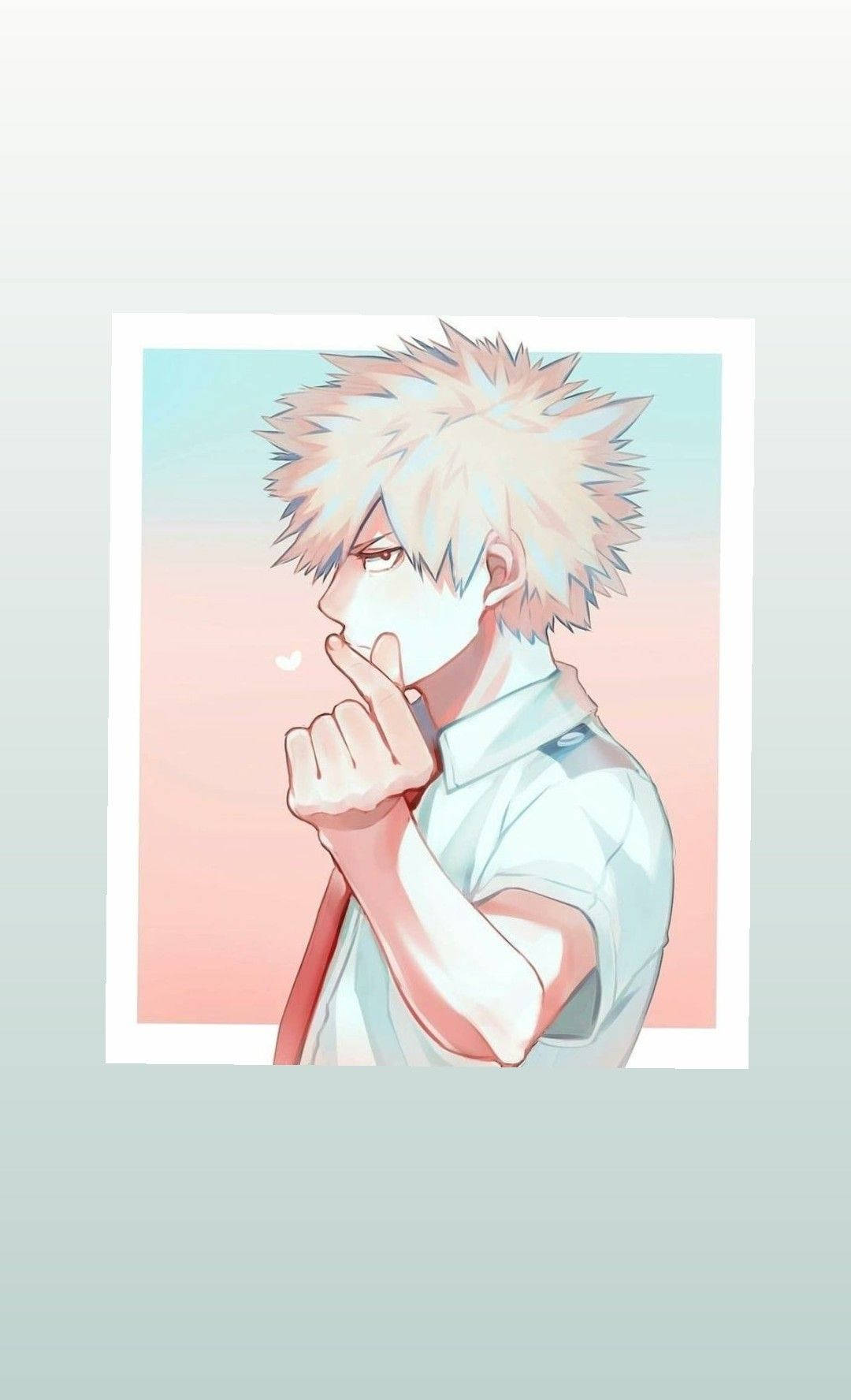 Ishara ya Moyo ya Bakugo Mzuri Picha ya Ukuta