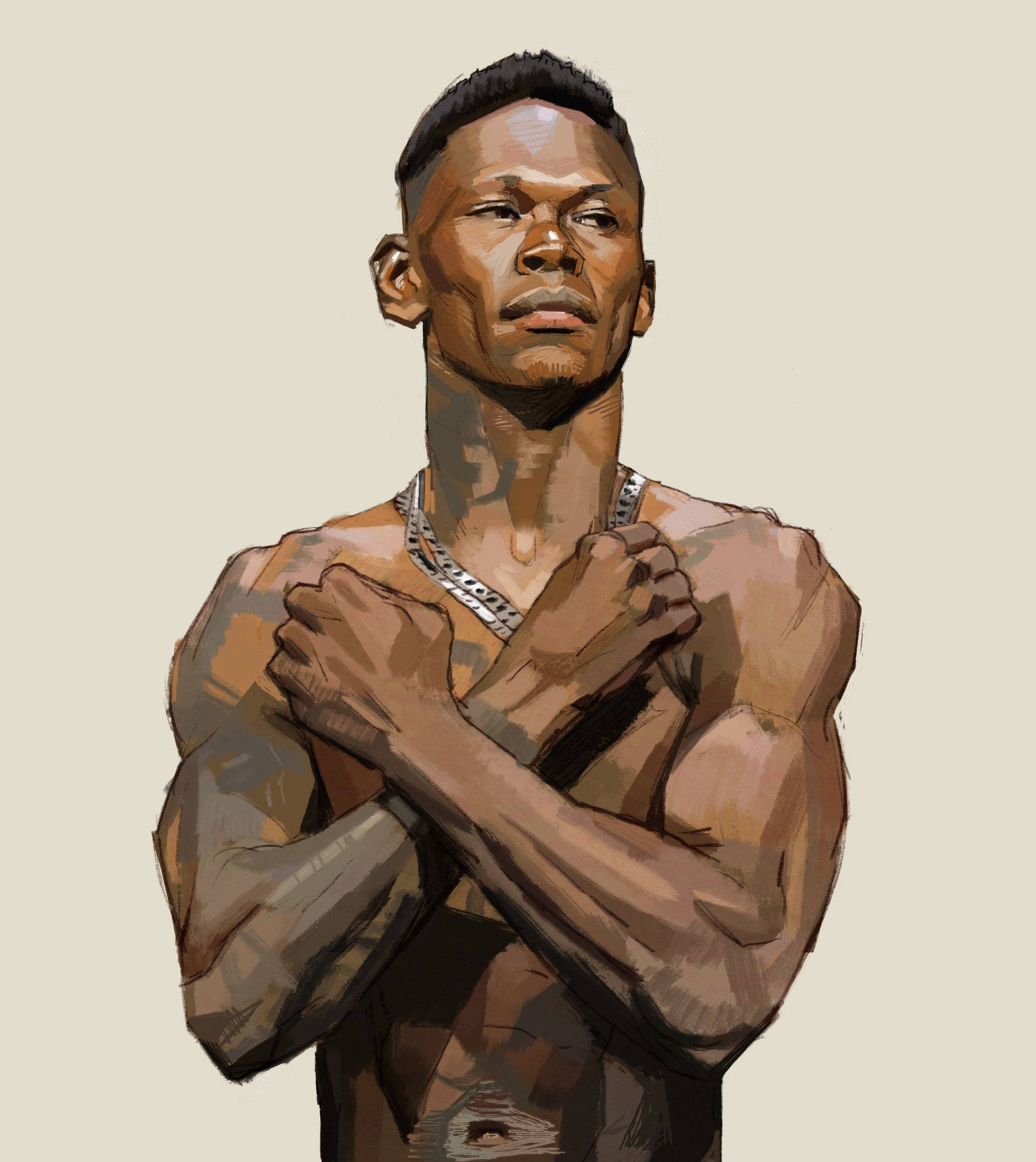 Israel Adesanya Wakanda Salute Picha ya Ukuta