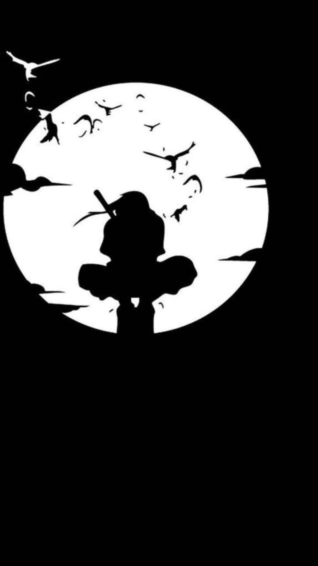 Itachi Naruto Nyeusi na Nyeupe Picha ya Ukuta