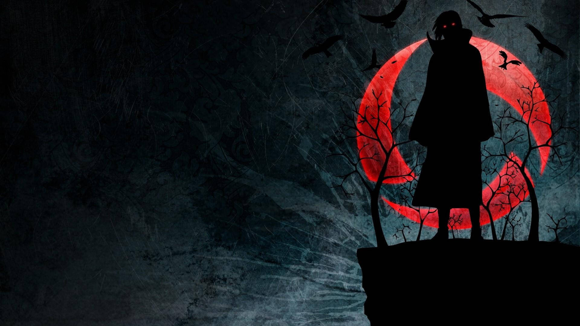 Itachi Uchiha Mandhari Nyeusi ya Anime kwa Kompyuta Picha ya Ukuta