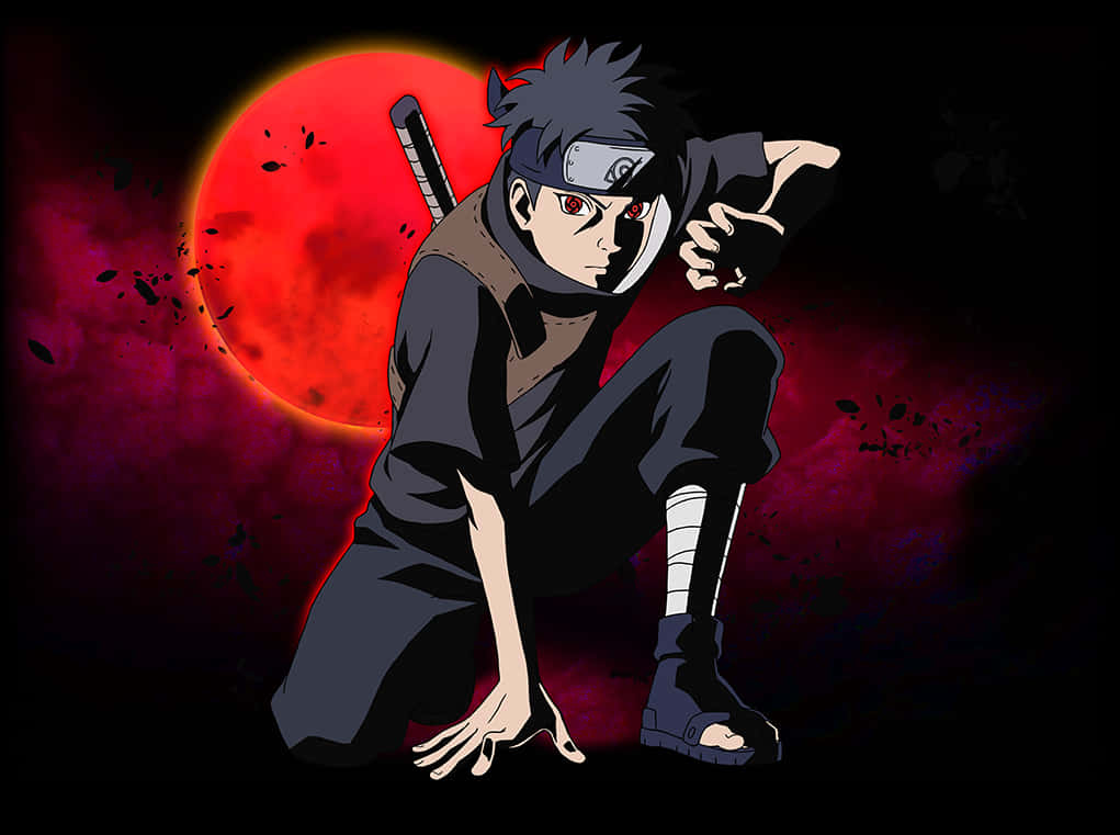 Itachi Uchiha Mwezi Nyekundu Mandhari Picha ya Ukuta