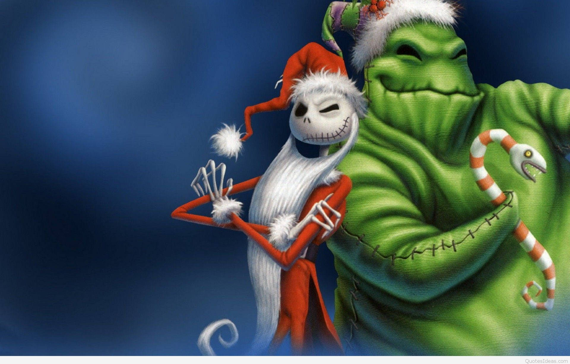 Jack na Oogie Boogie Krismasi ya Kuchekesha Picha ya Ukuta