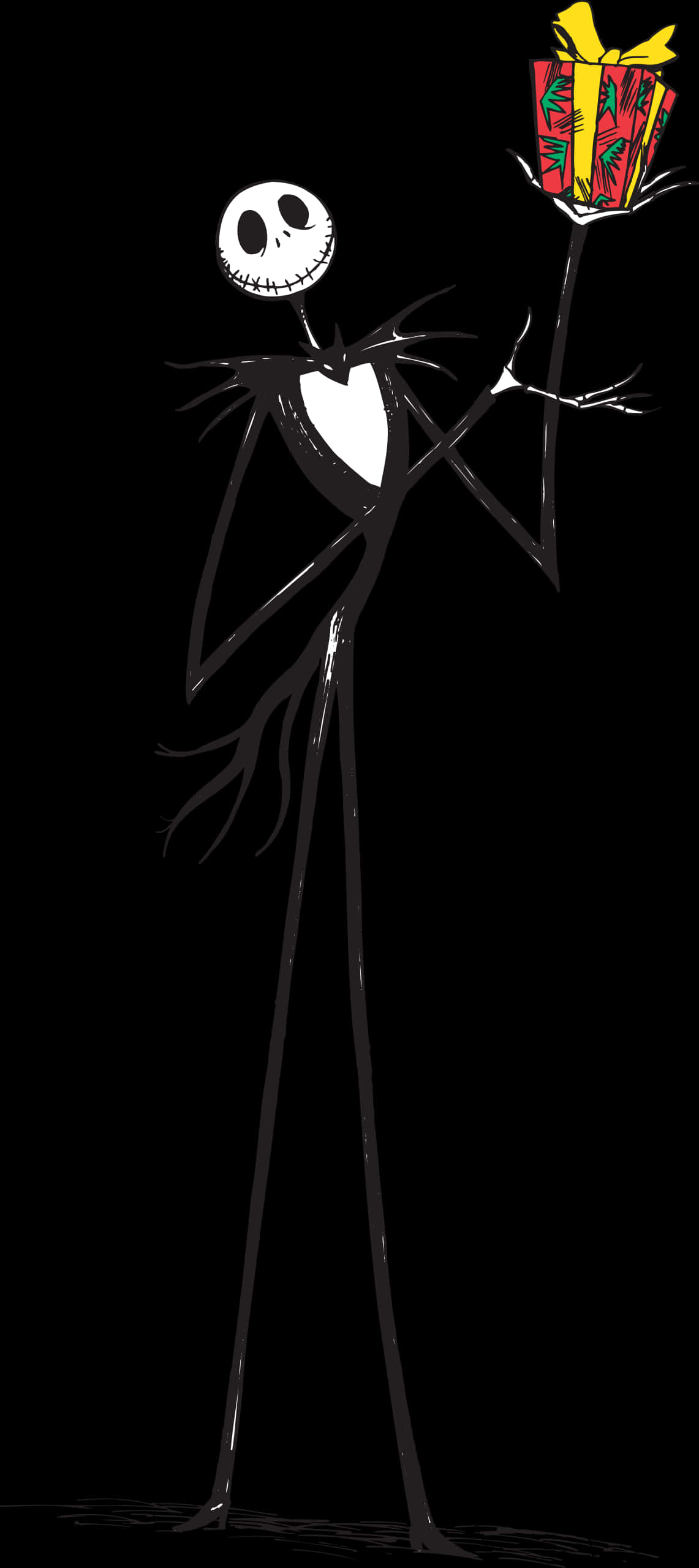 Jack Skellington Akiwa na Zawadi Picha ya Ukuta
