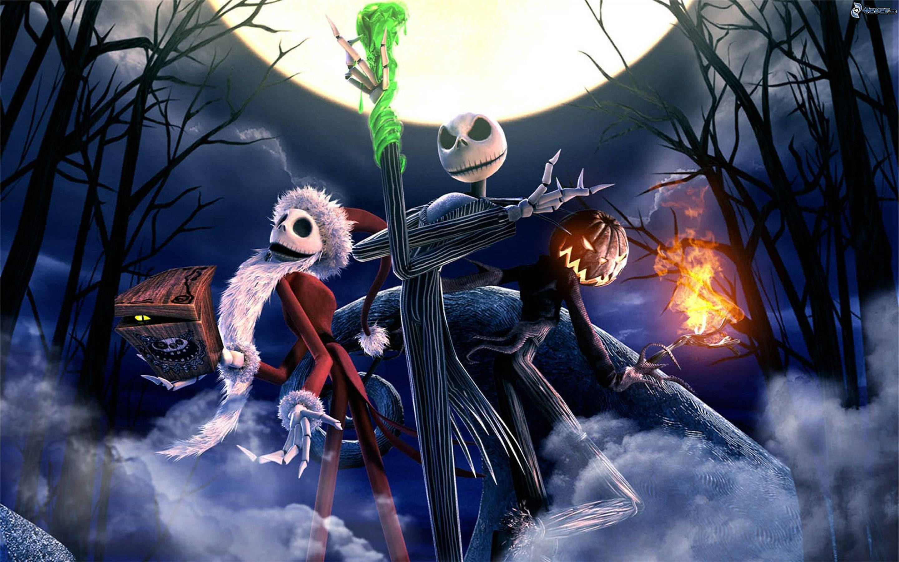 Jack Tatu Kutoka The Nightmare Before Christmas Picha ya Ukuta