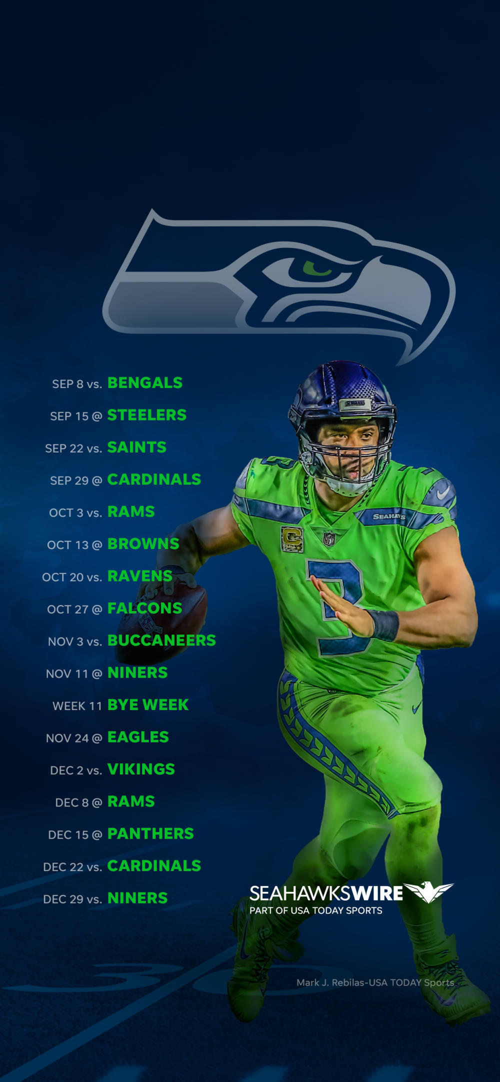 Jadwal Seattle Seahawks Picha ya Ukuta