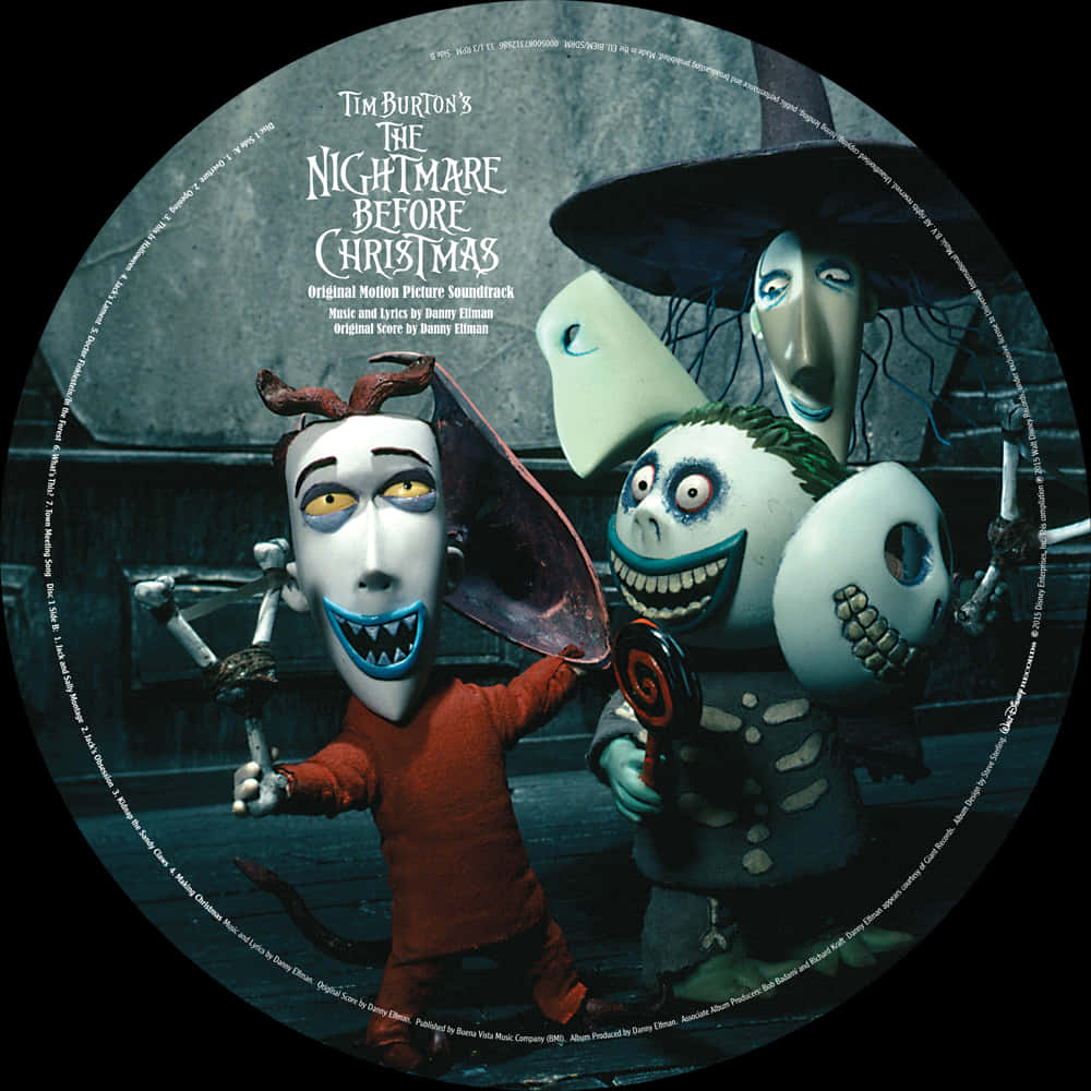 Jalada la Wimbo wa Nightmare Before Christmas Picha ya Ukuta