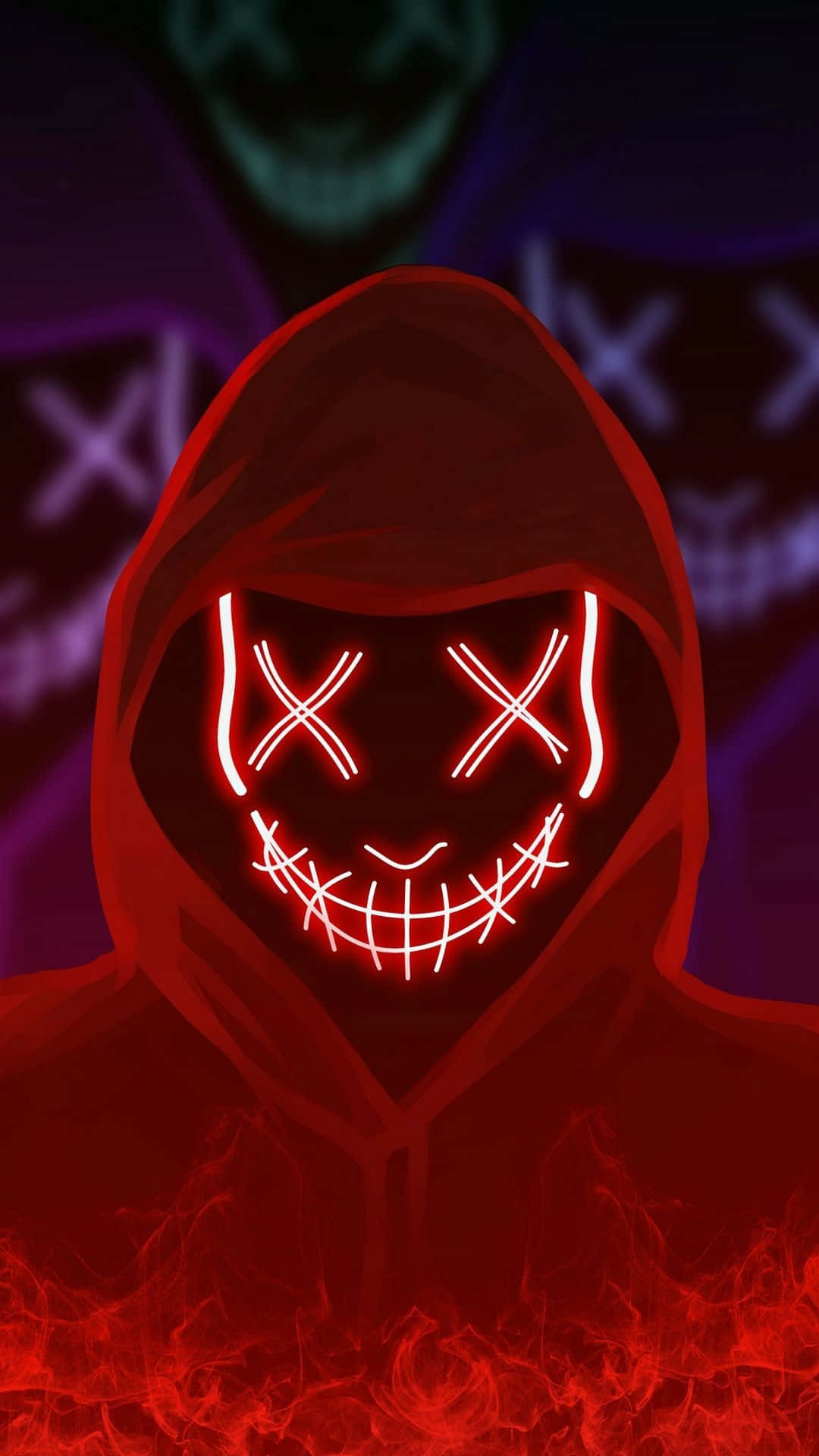 Jambazi Mrembo Katika Hoodie Nyekundu Picha ya Ukuta
