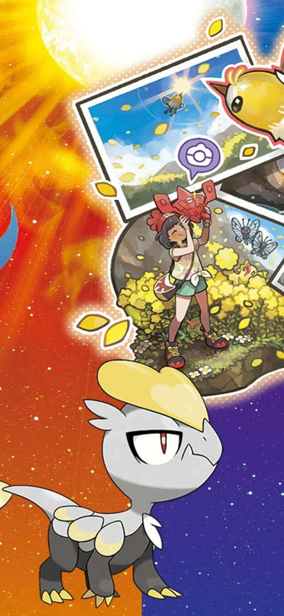 Jangmo-o Katika Pokemon Sun na Moon Picha ya Ukuta