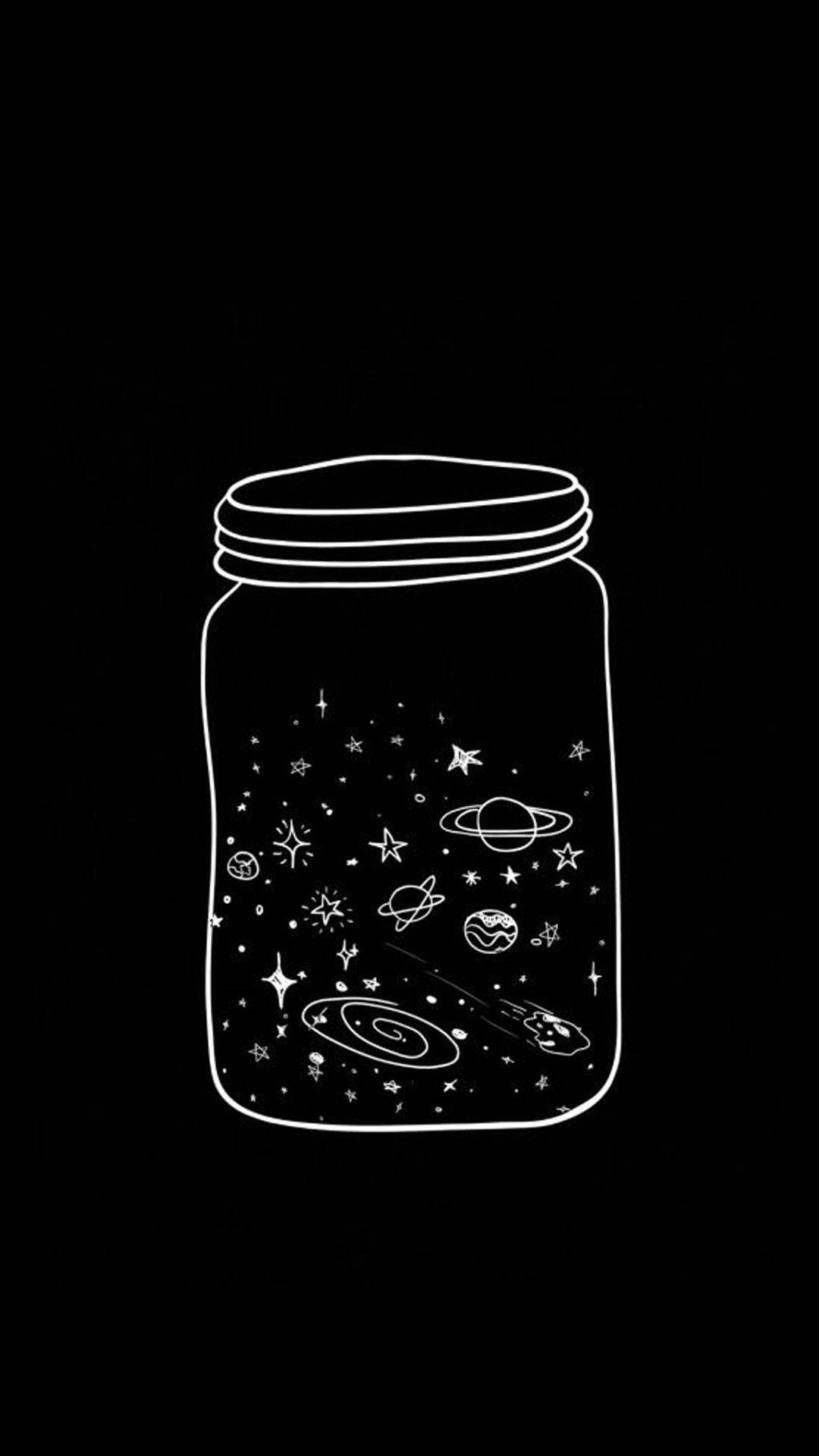 Jar ya Nafasi ya Aesthetic ya iPhone Picha ya Ukuta