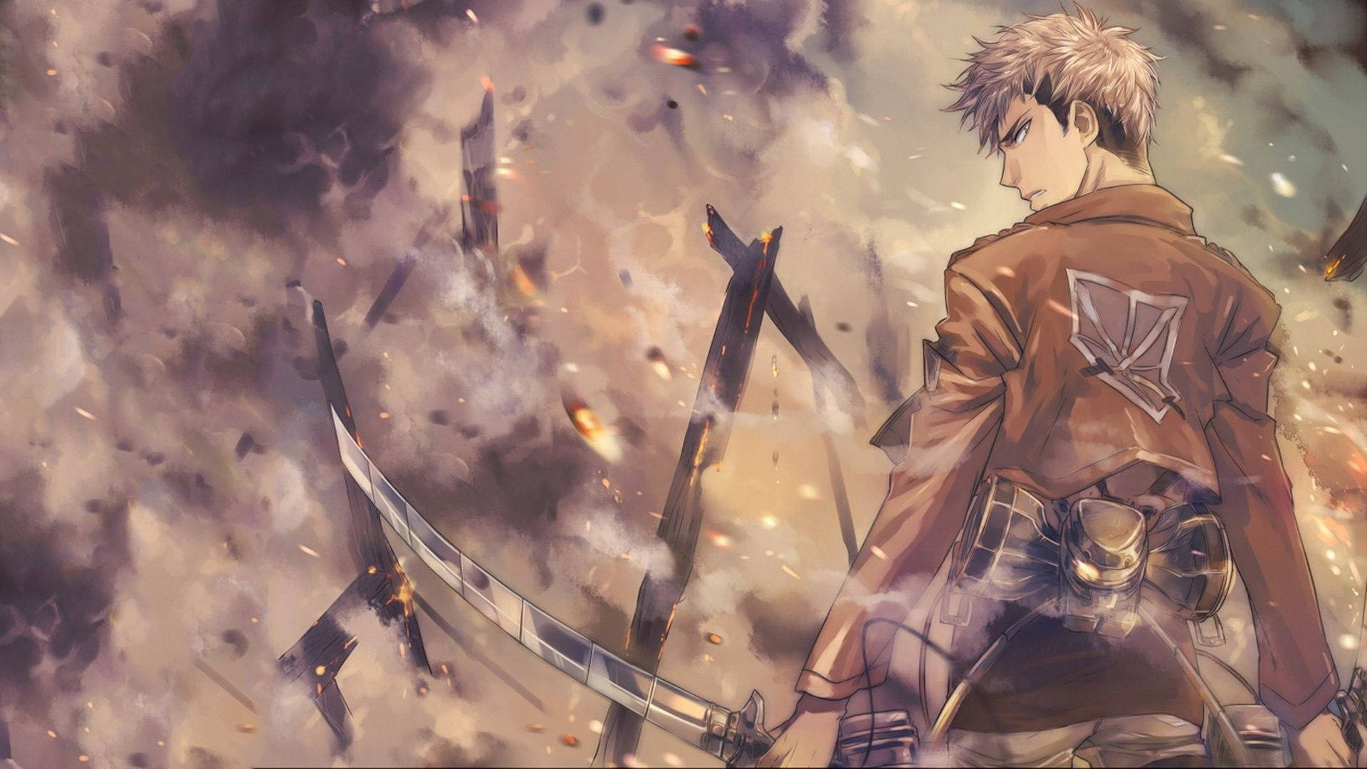 Jean Kirstein Mjasiri katika Sare ya Attack on Titan Picha ya Ukuta