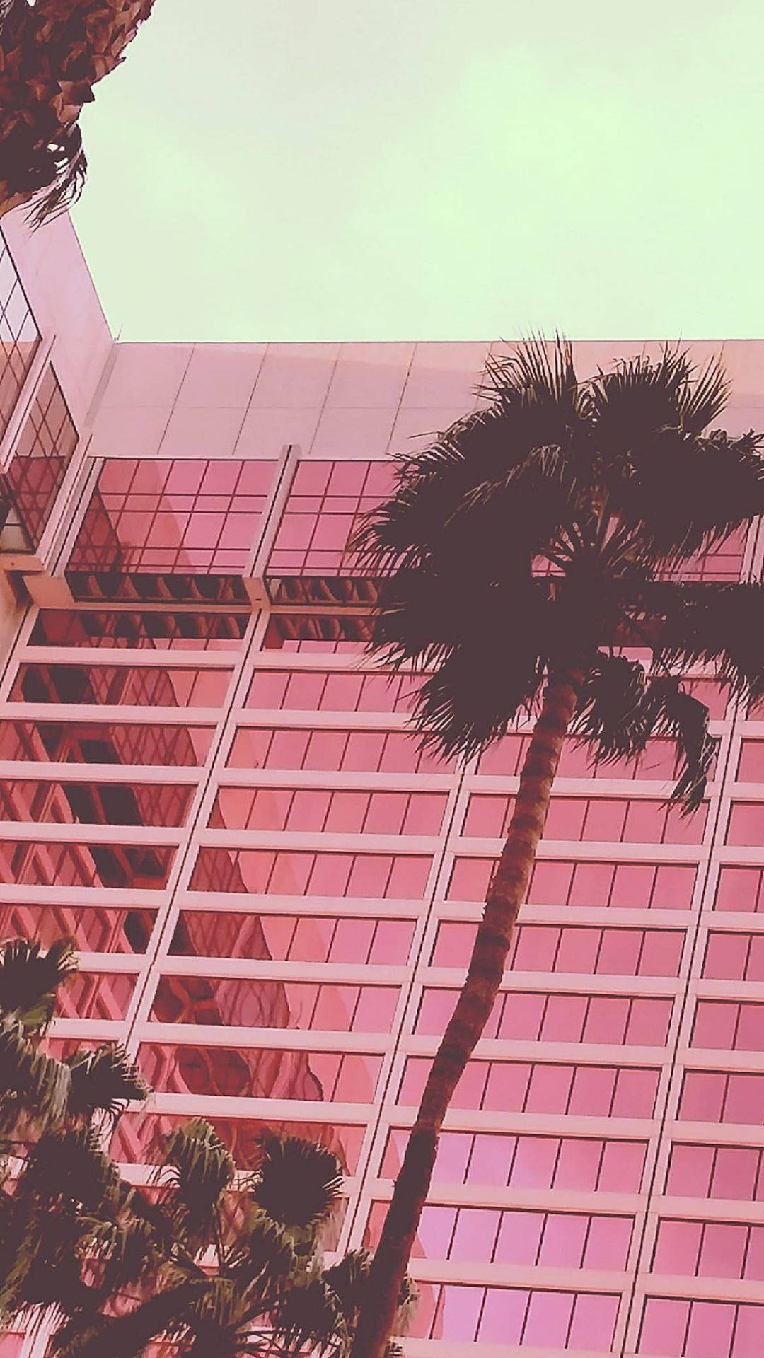 Jengo la Pink lenye Urembo Picha ya Ukuta