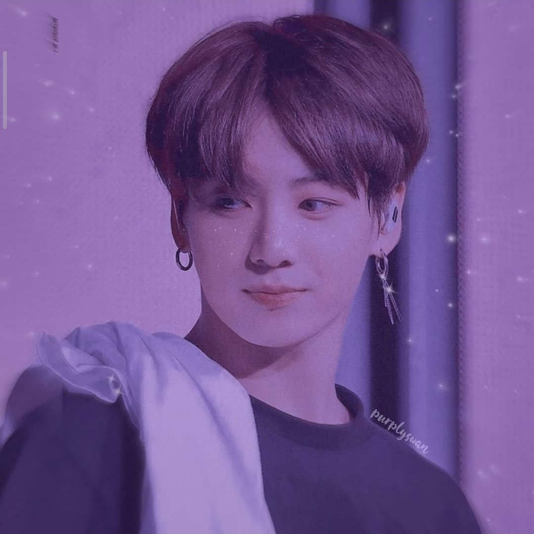 Jeon Jungkook Zambarau Pasteli Picha ya Ukuta