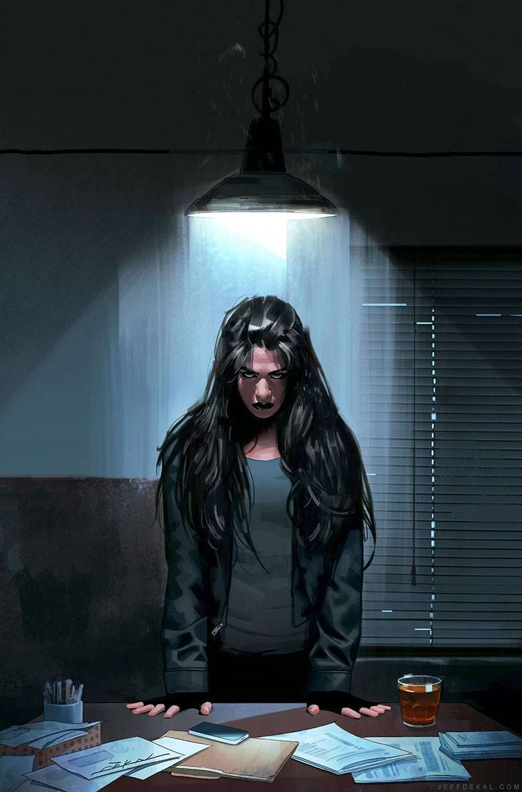 Jessica Jones Katika Chumba cha Uchunguzi Picha ya Ukuta