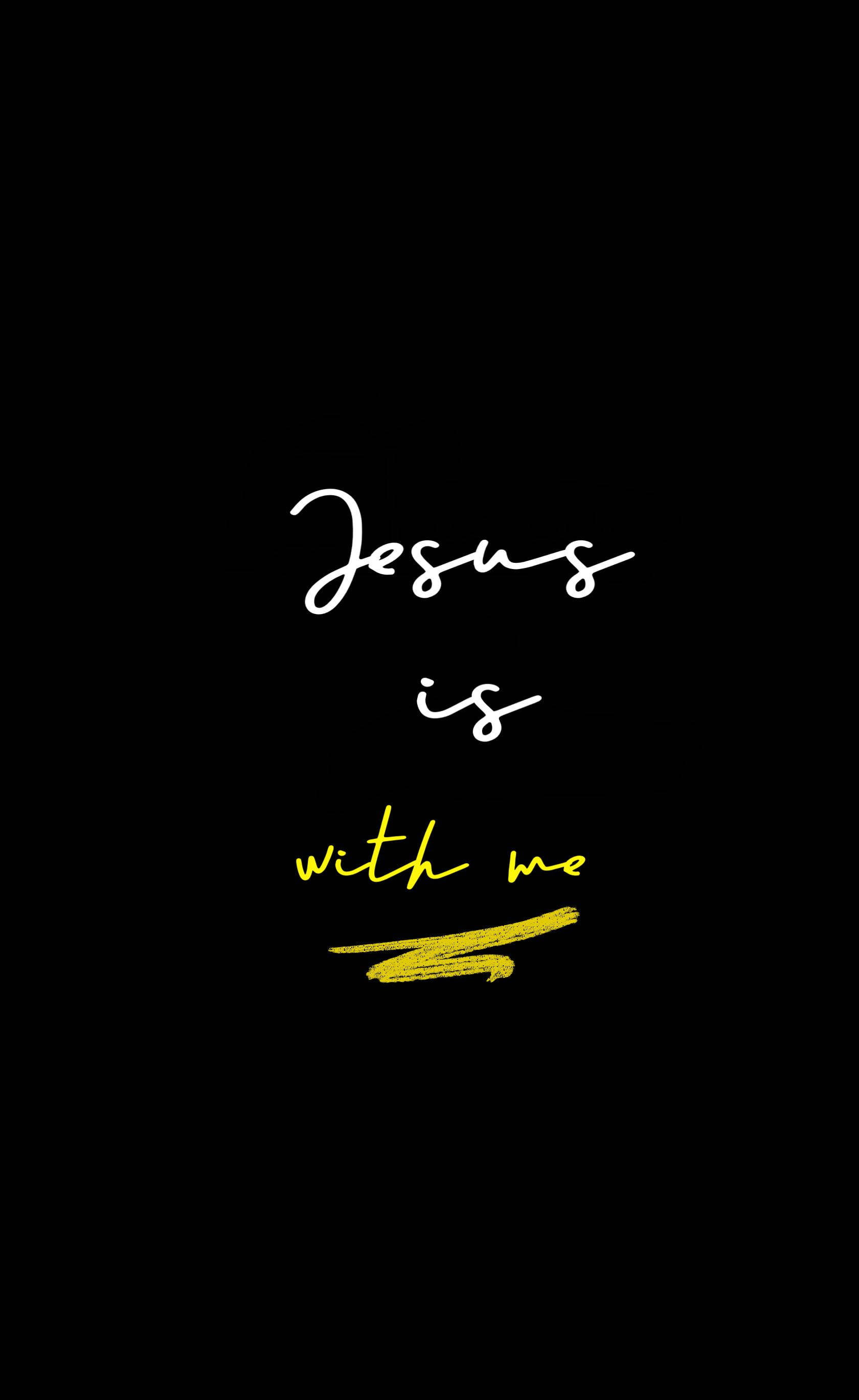 Jesus With Me Jesus 4K iPhone Picha ya Ukuta