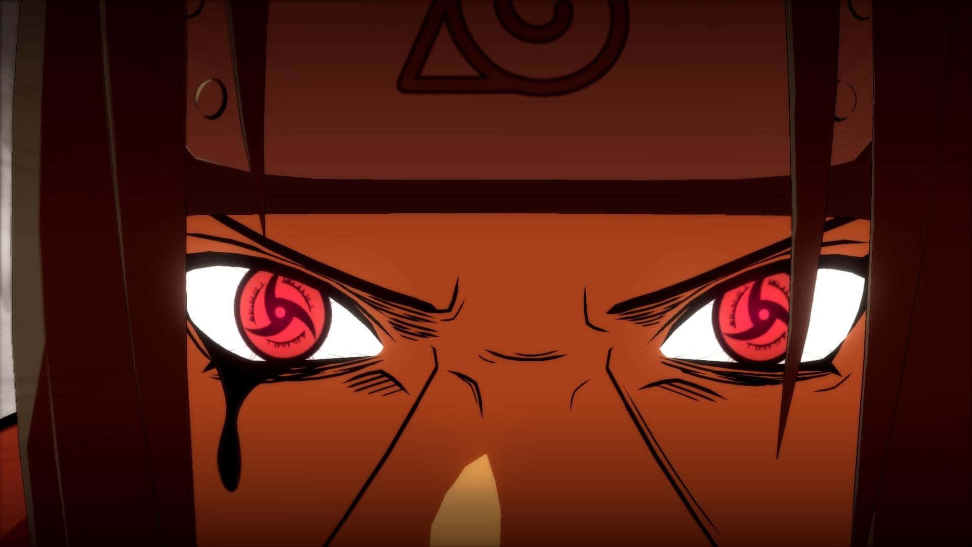 Jicho Jekundu la Itachi Mangekyou Sharingan Karibu Picha ya Ukuta