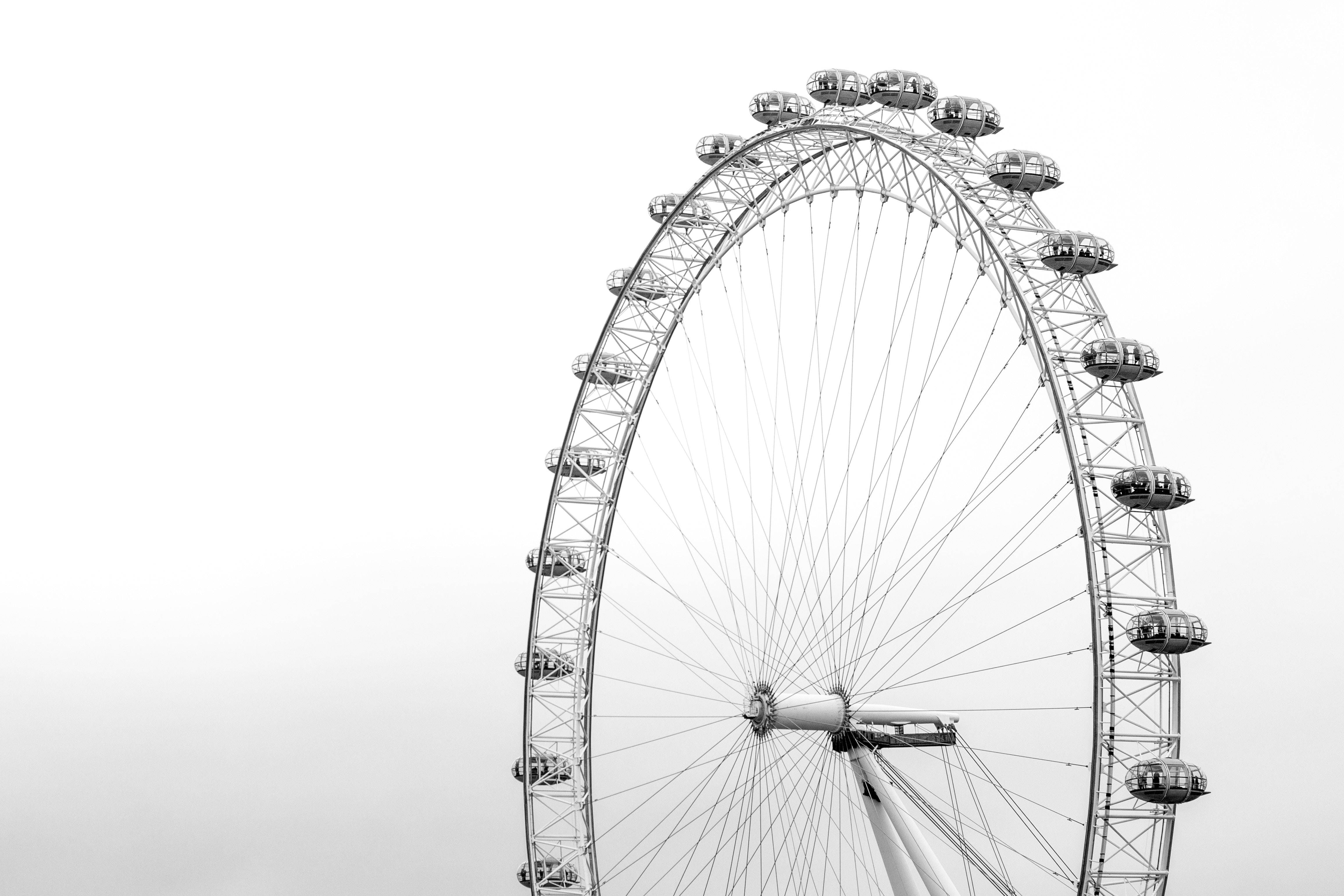 Jicho la London Nyeupe Rahisi Picha ya Ukuta