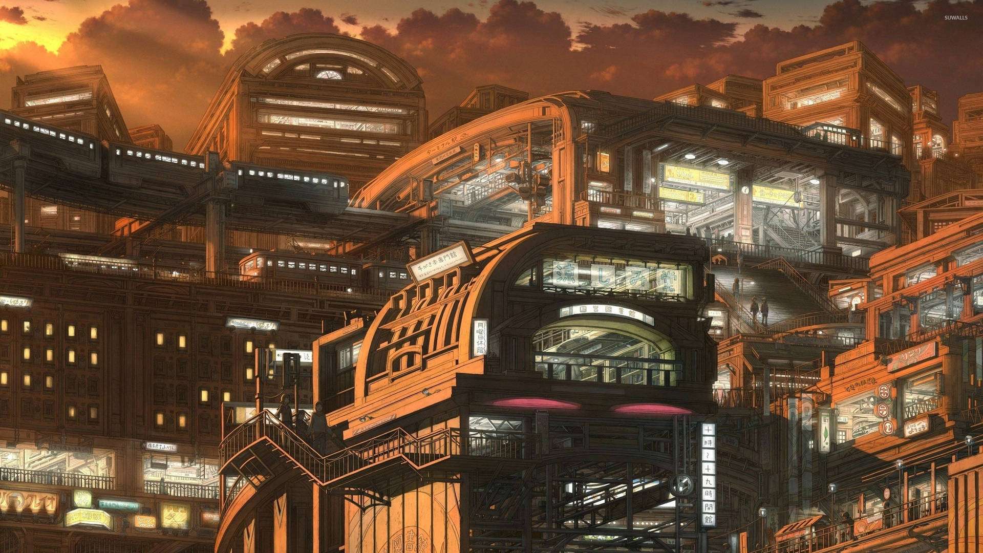 Jiji la Baadaye – Karibu Anime City Picha ya Ukuta