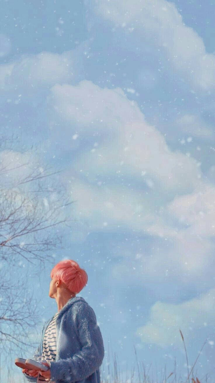 Jimin wa BTS Akiwa na Moyo wa Kupendeza Picha ya Ukuta
