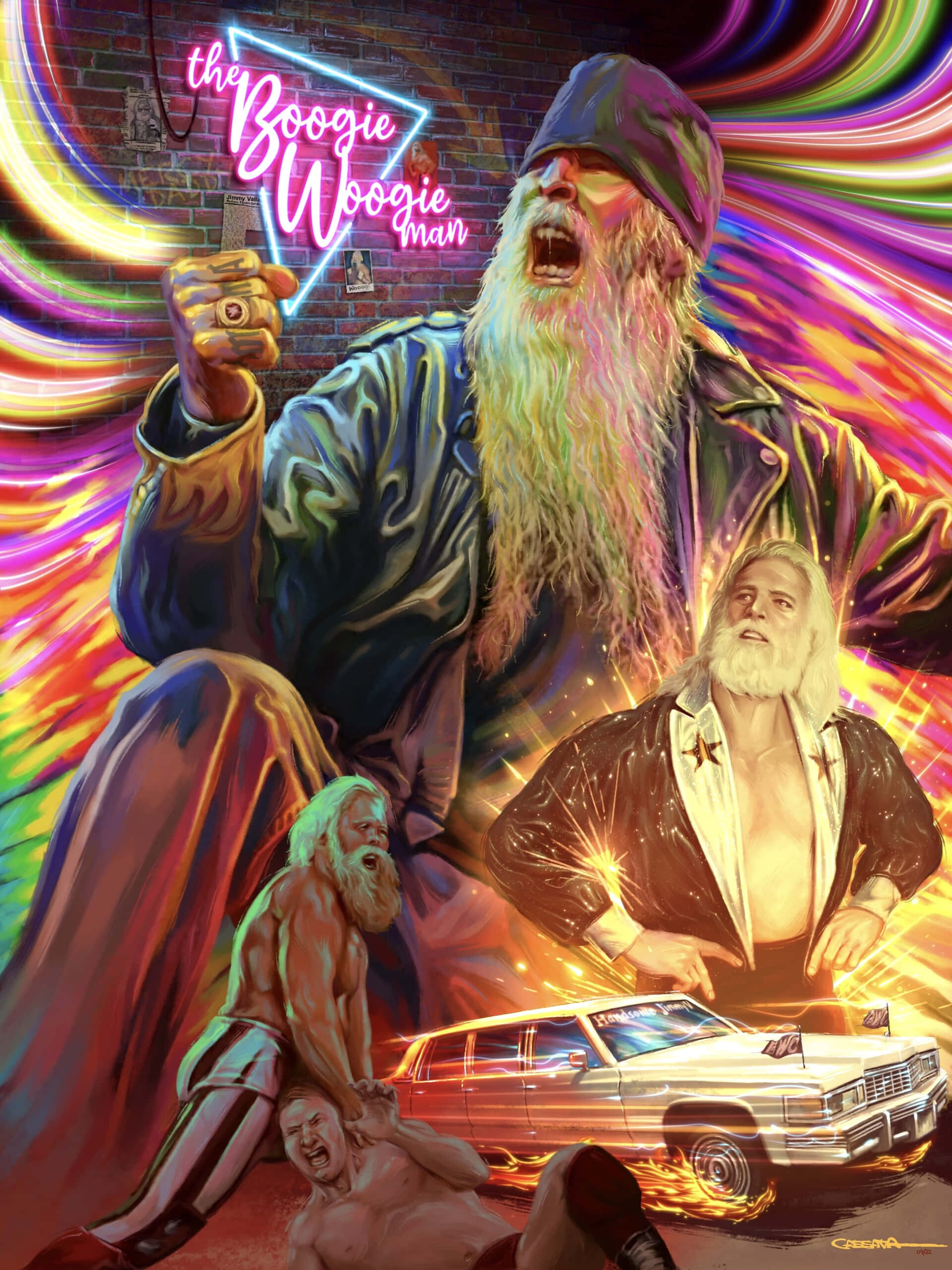 Jimmy Valiant Mito wa Mtoano wa WWF Picha ya Ukuta