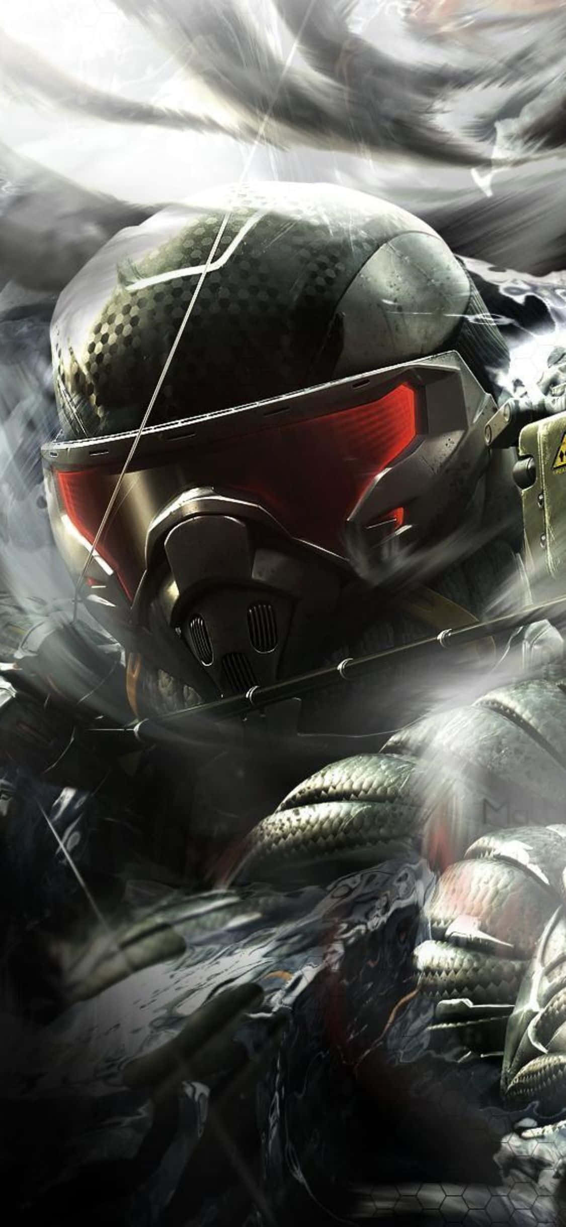 Jionea mchezo wa kusisimua wa michezo kwenye iPhone X na Crysis 3 Picha ya Ukuta