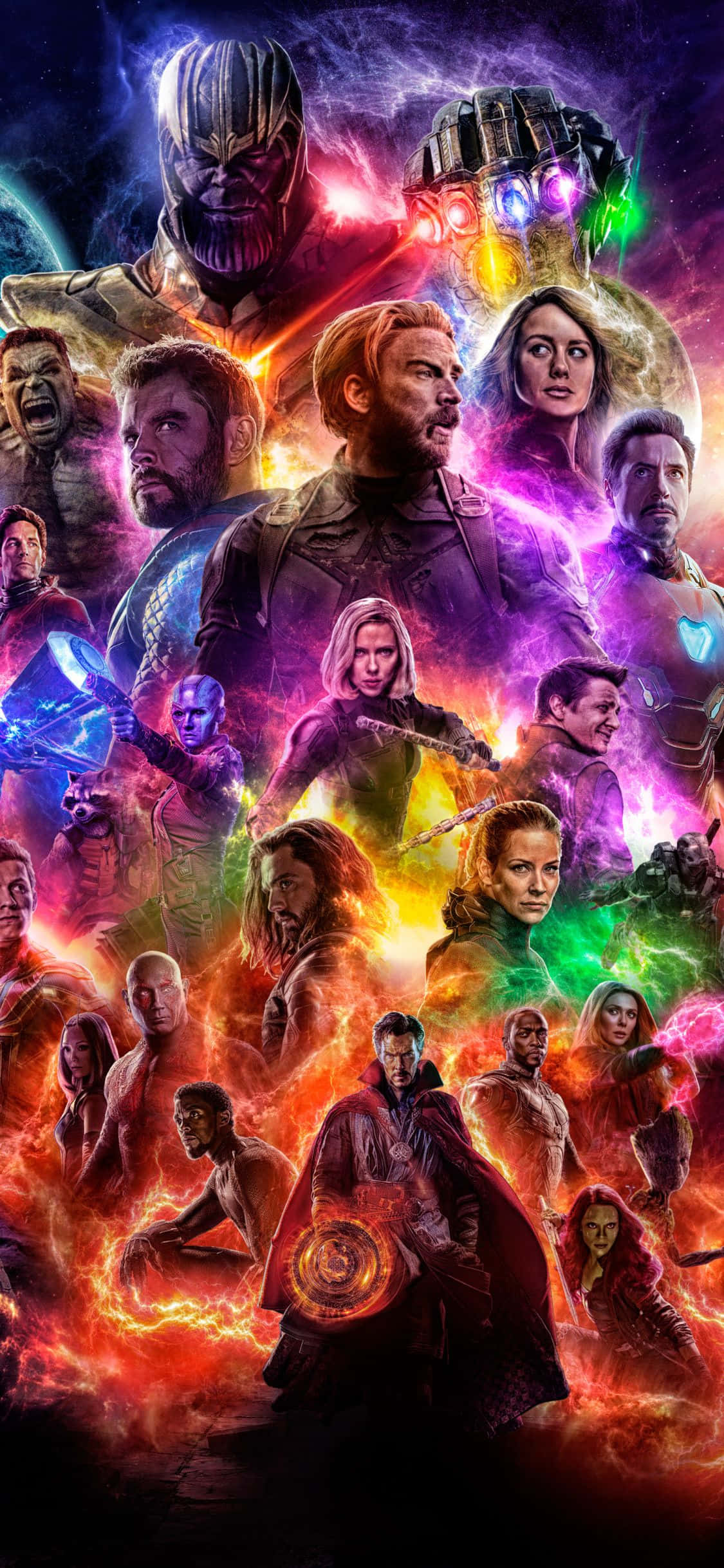 Jionee safari ya Marvel's Avengers na iPhone Xs ya Apple Picha ya Ukuta