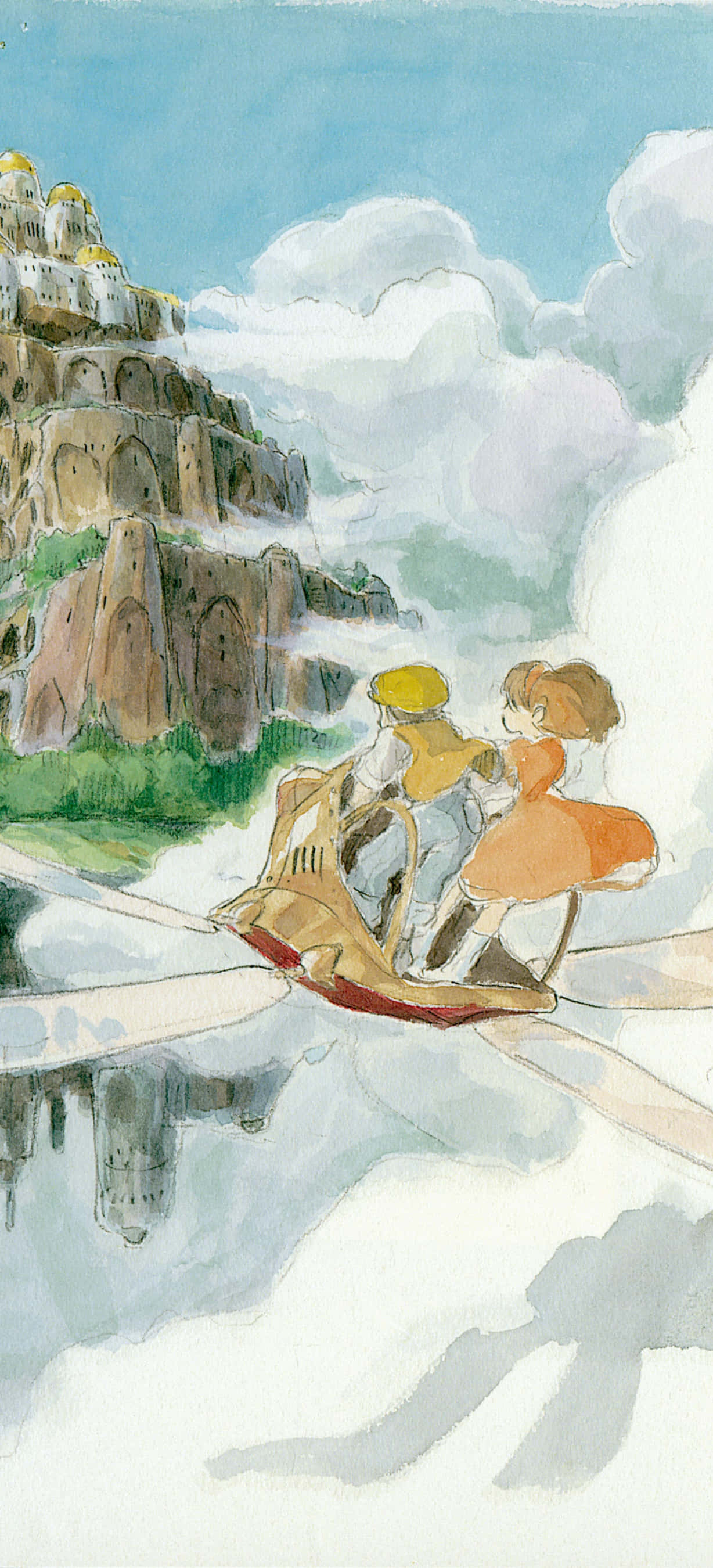 Jitayarishe kwa kusafiri dunia ya Studio Ghibli na simu hii Picha ya Ukuta