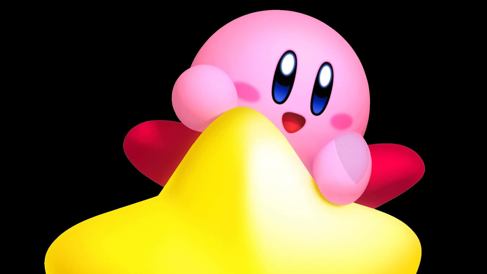Jiunge na Kirby katika Matukio ya Kufurahisha na Marafiki Picha ya Ukuta