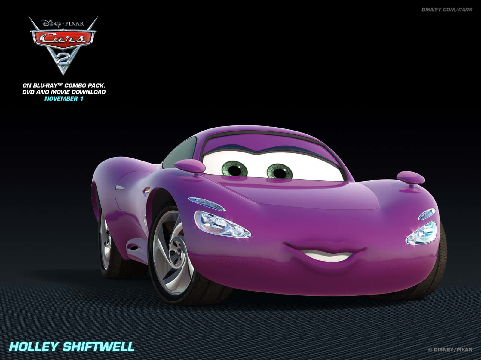 Jiunge na Lighting McQueen, Mater, na wengine wa Cars 2 kwa mbio za kimataifa! Picha ya Ukuta