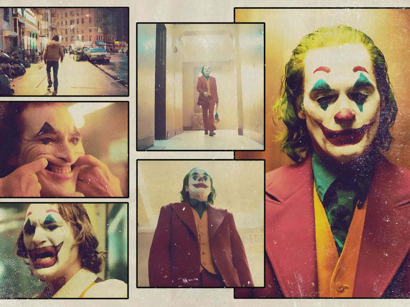 Joaquin Phoenix kama Arthur Fleck katika Joker Picha ya Ukuta
