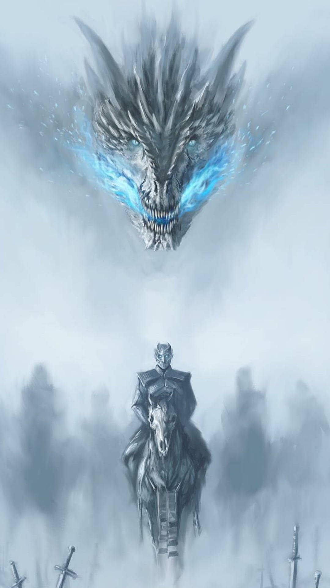 Joka la White Walker kwa Skrini za iPhone Picha ya Ukuta