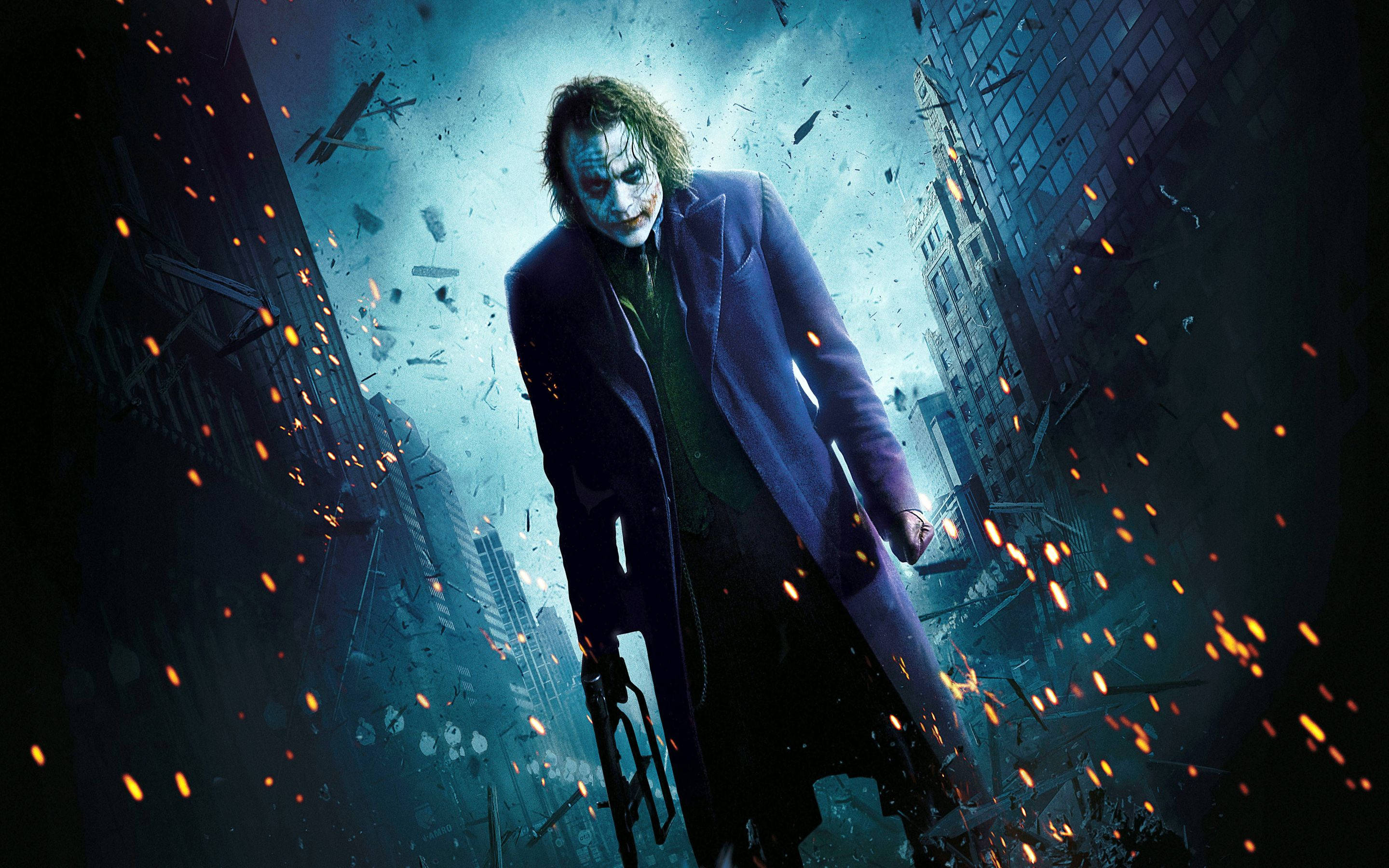 Joker Akiichoma Moto Gotham Picha ya Ukuta