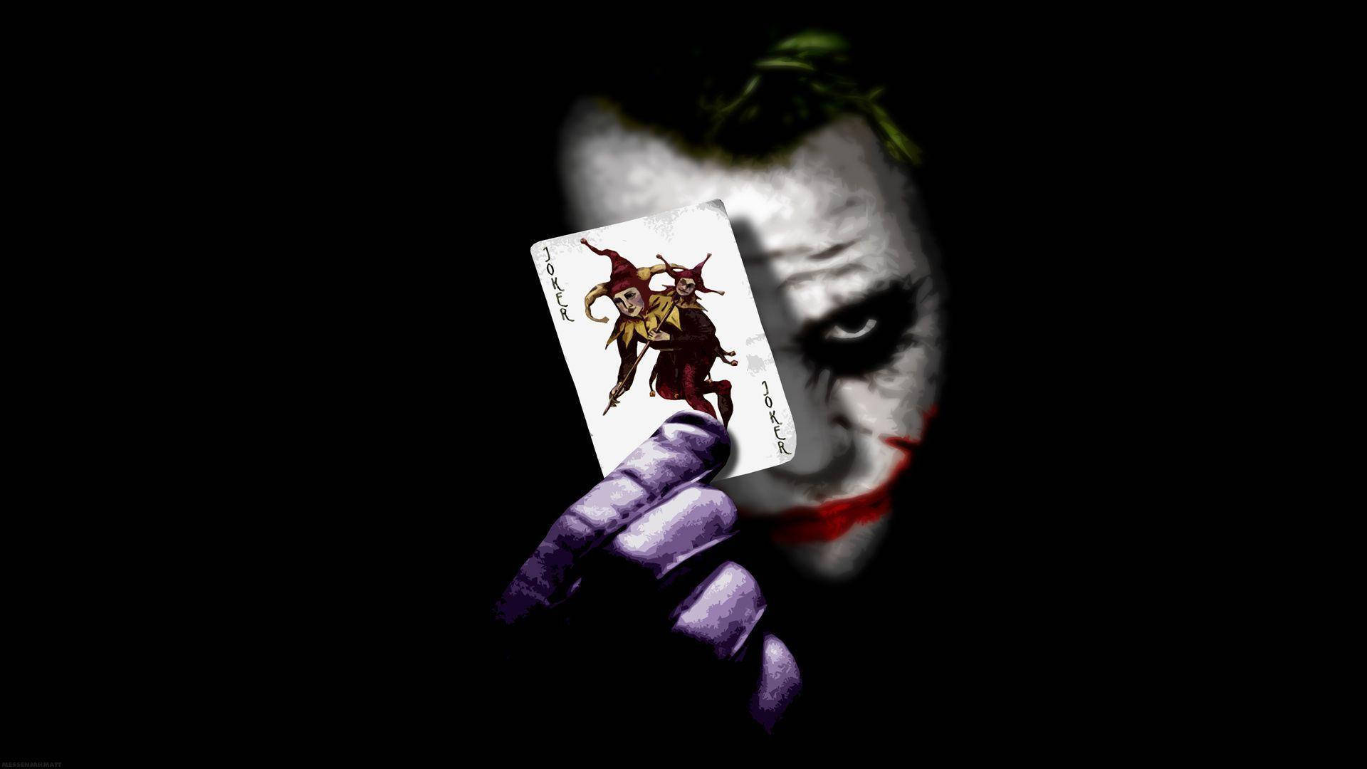 Joker Akishikilia Kadi Picha ya Ukuta