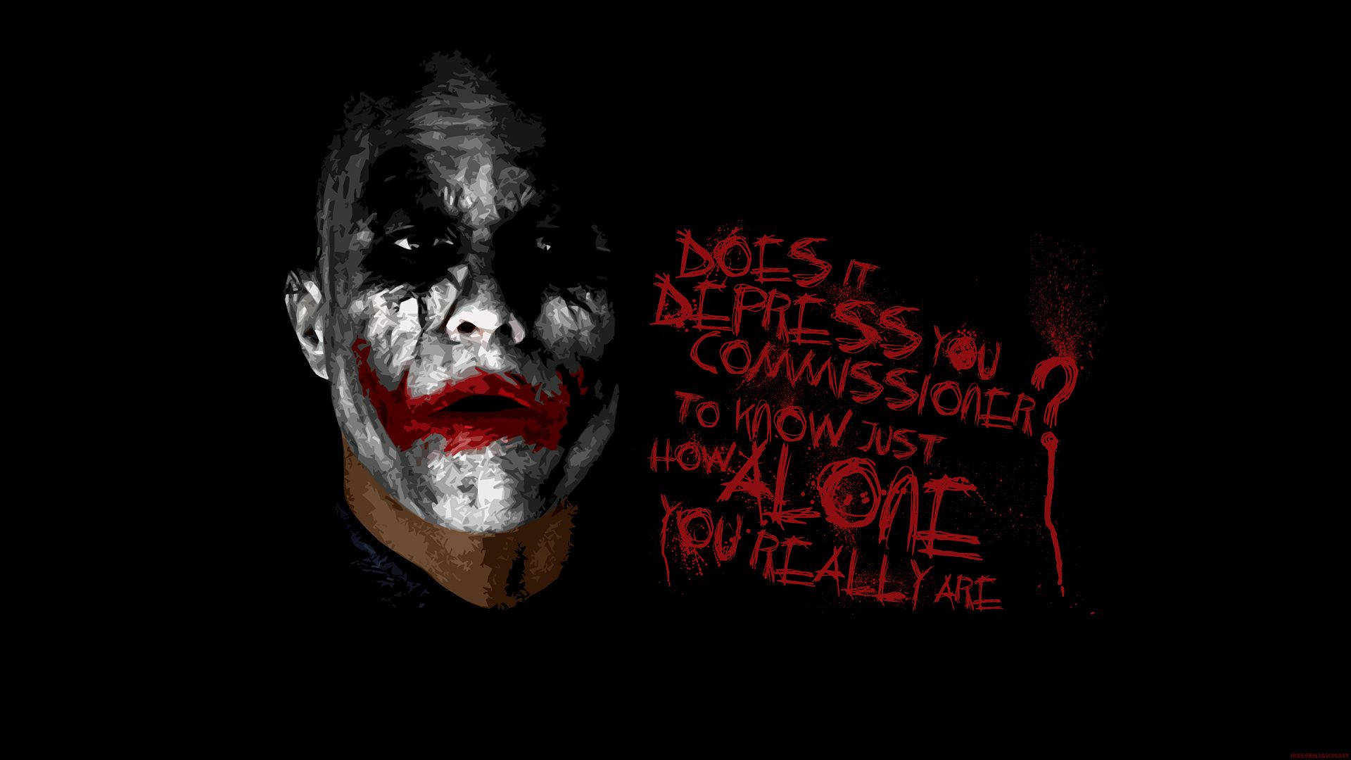Joker Akizungumza na Kamishna Picha ya Ukuta