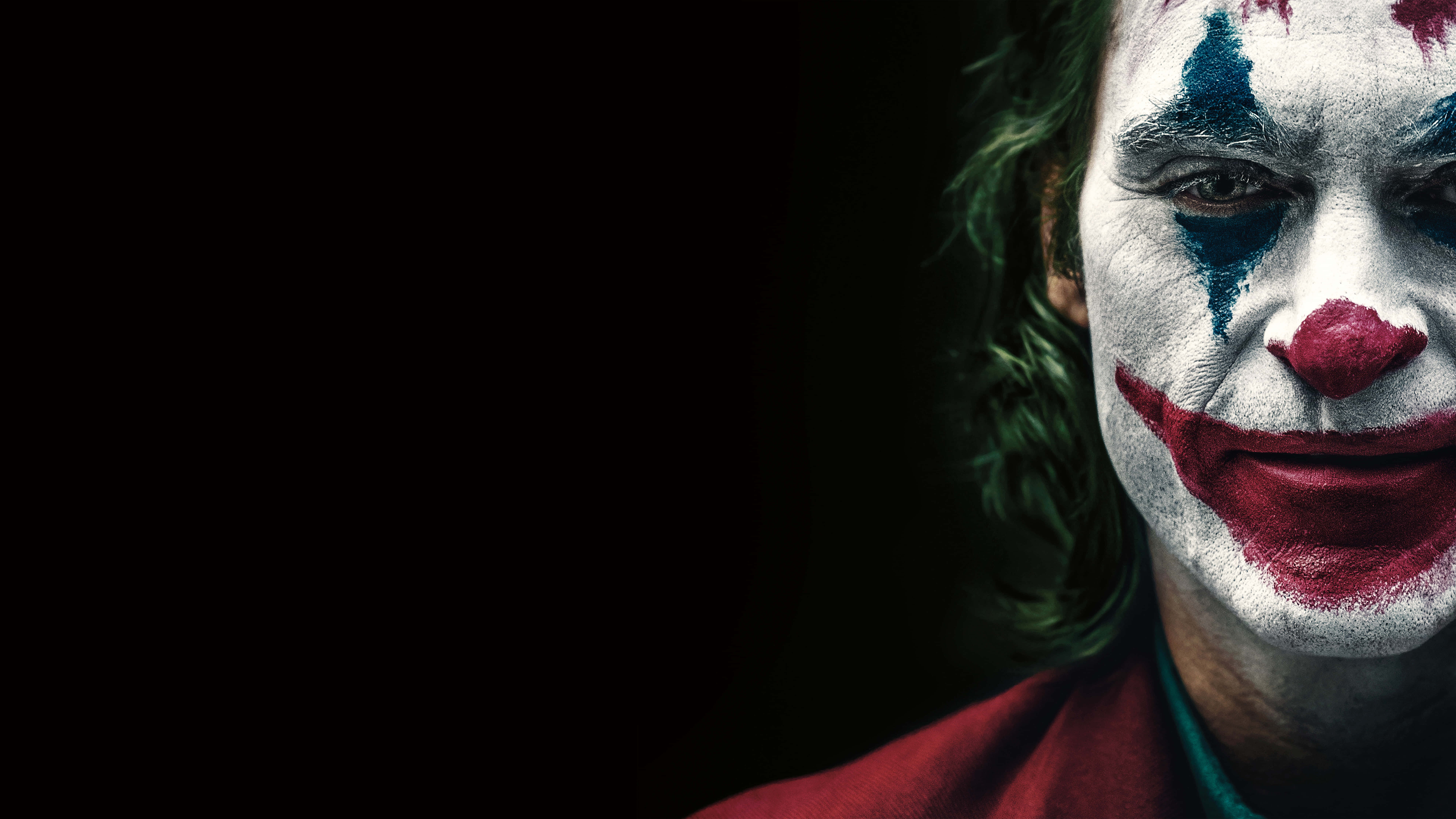 Joker Baridi Mwekundu Mdomo Mwekundu Background Nyeusi Picha ya Ukuta