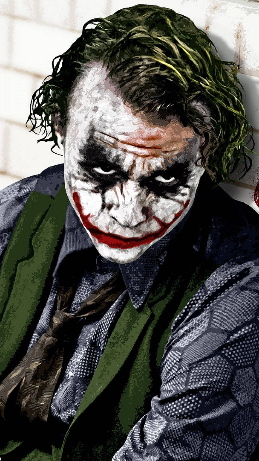 Joker iPhone muonekano wa kutisha wa ajabu Picha ya Ukuta