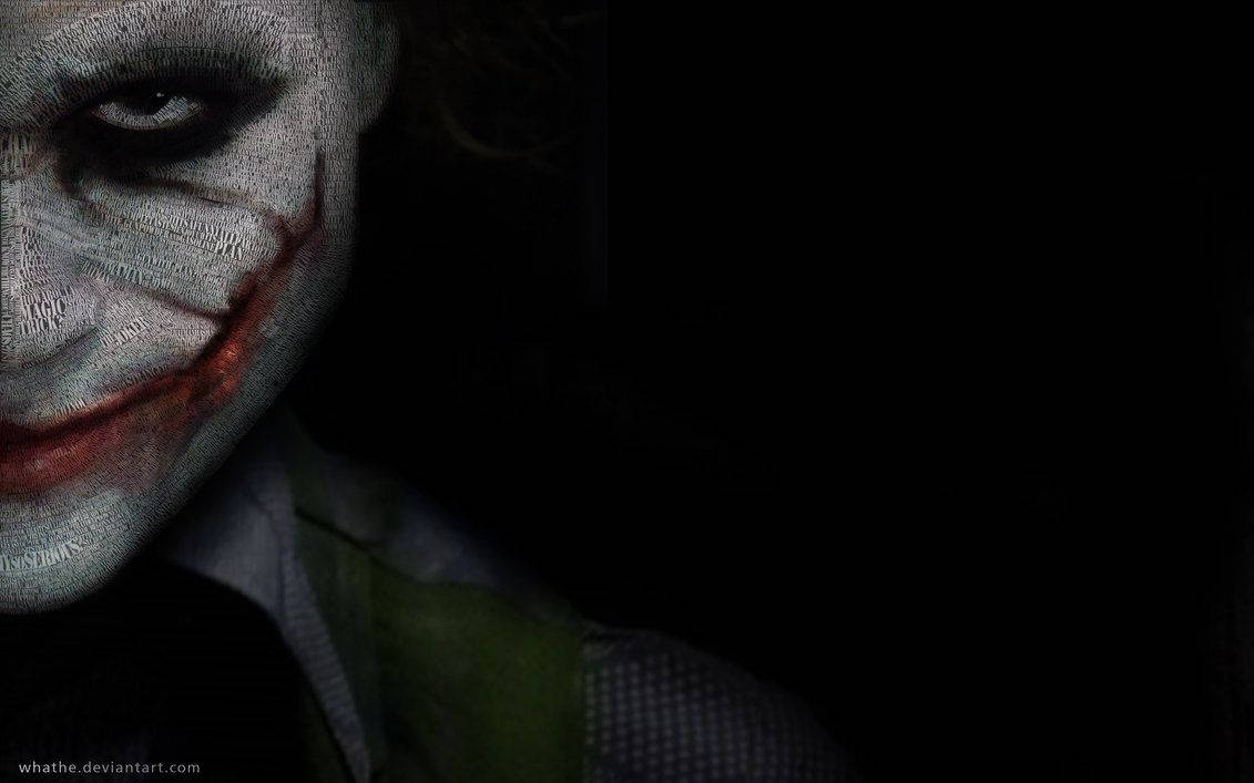 Joker wa Nusu Uso wa Kutisha Picha ya Ukuta