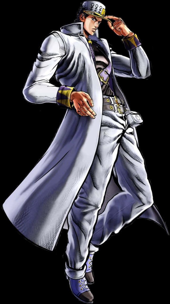 Jotaro Kujo Poza ya Kujiamini Picha ya Ukuta