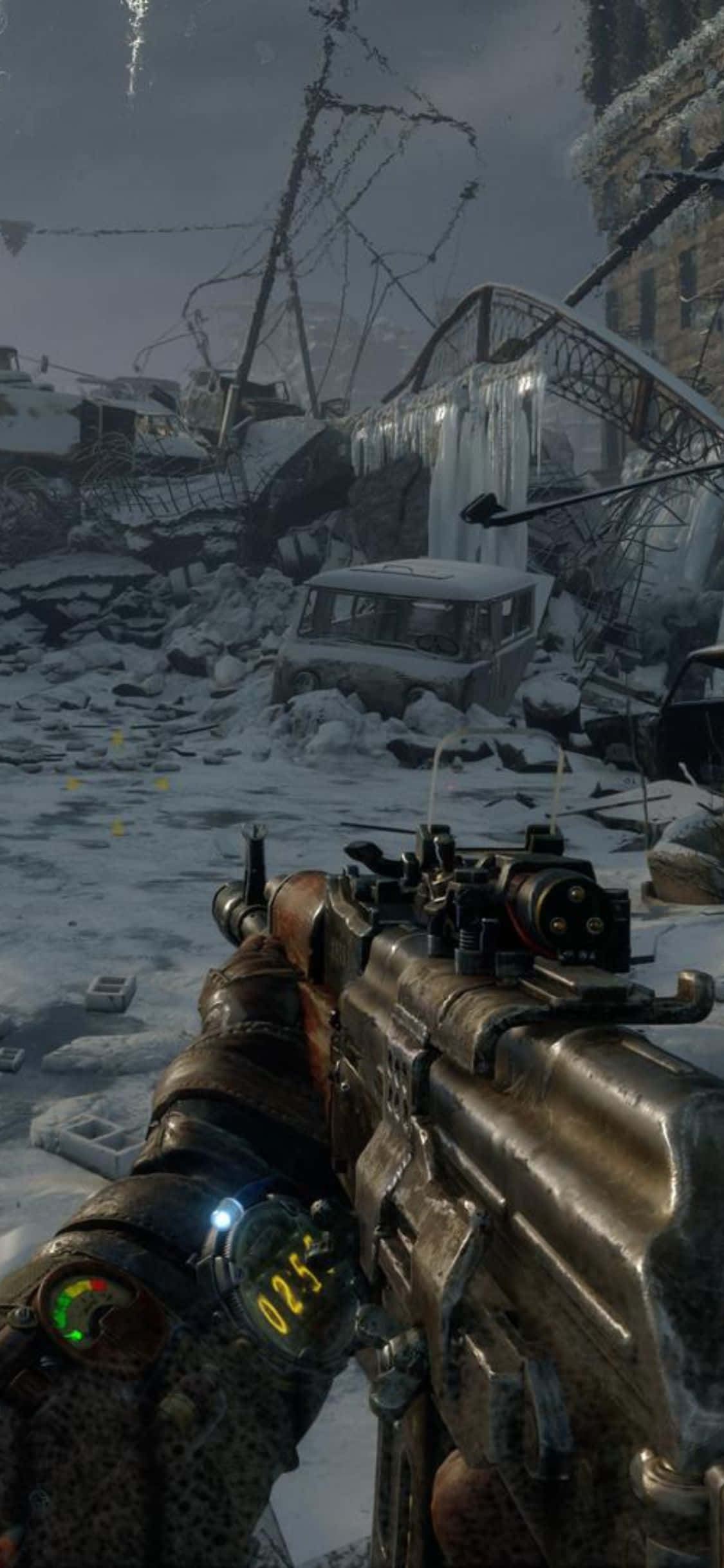 Journey into the depths with iPhone X and Metro Exodus Picha ya Ukuta