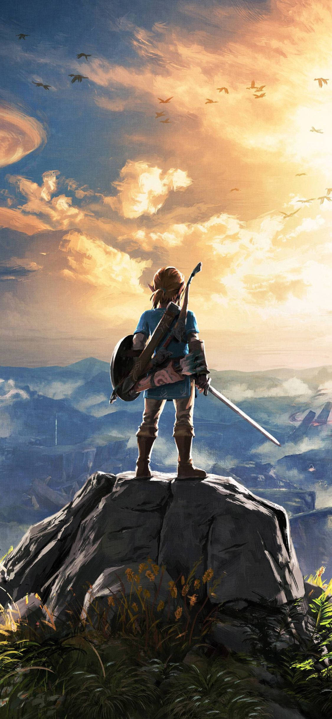 Journey with Link Across Hyrule in The Legend of Zelda: Breath of the Wild Picha ya Ukuta