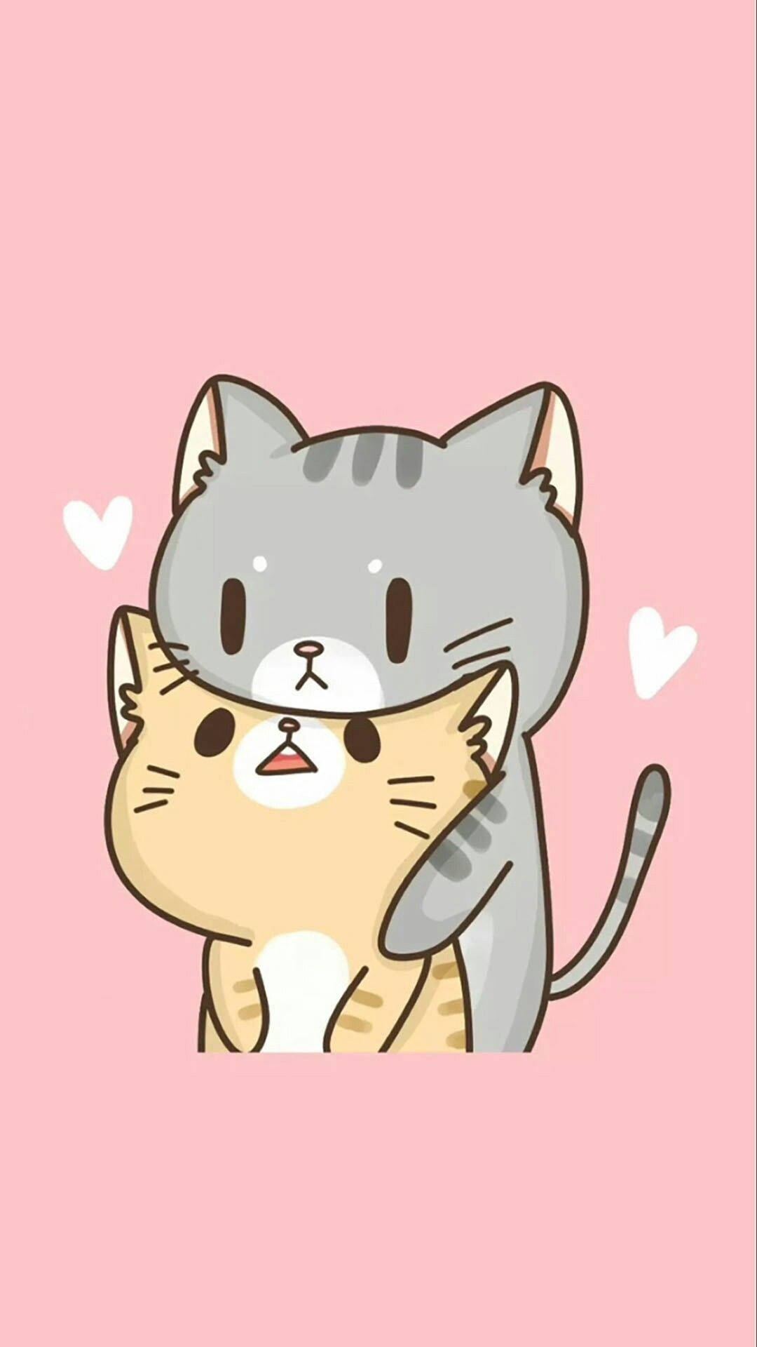 Jozi La Paka Wapendwa Kwenye iPad Ya Kawaii Picha ya Ukuta
