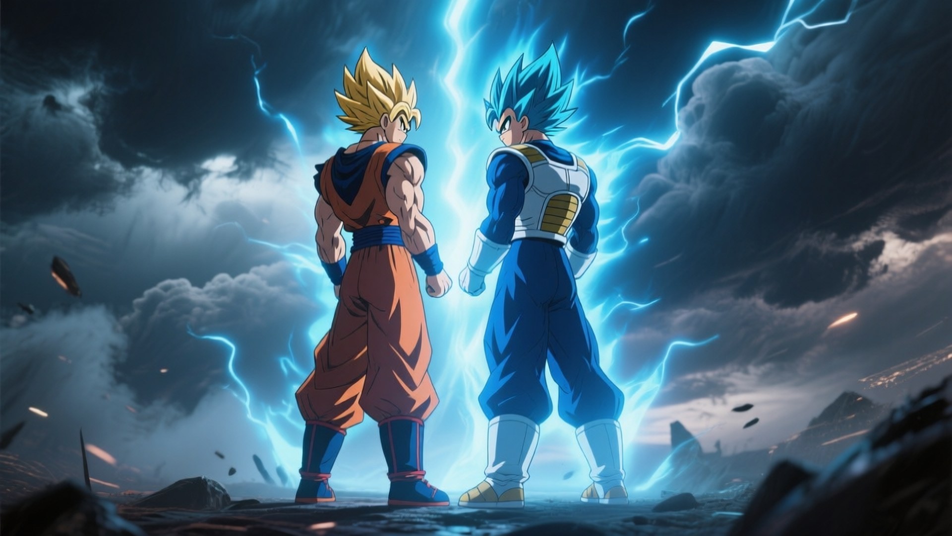Jozi la Saiyan Simama Imara Picha ya Ukuta