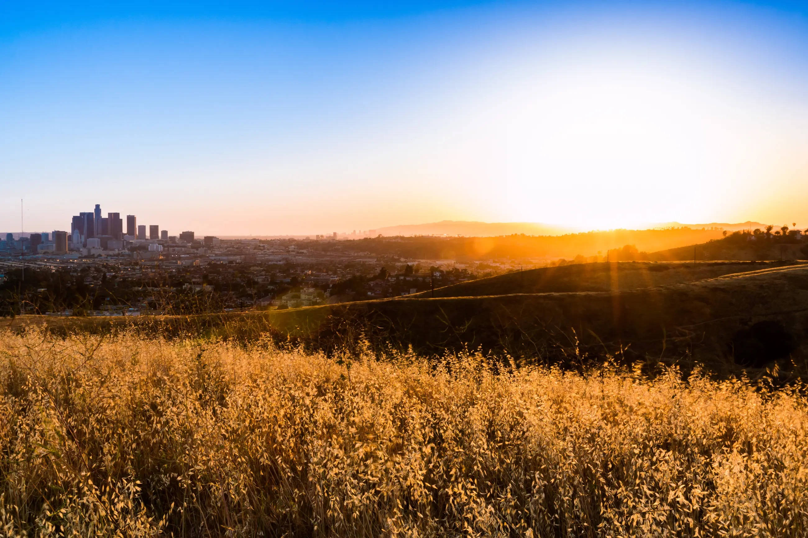 Jua la Machweo Ascot Hills Los Angeles Picha ya Ukuta
